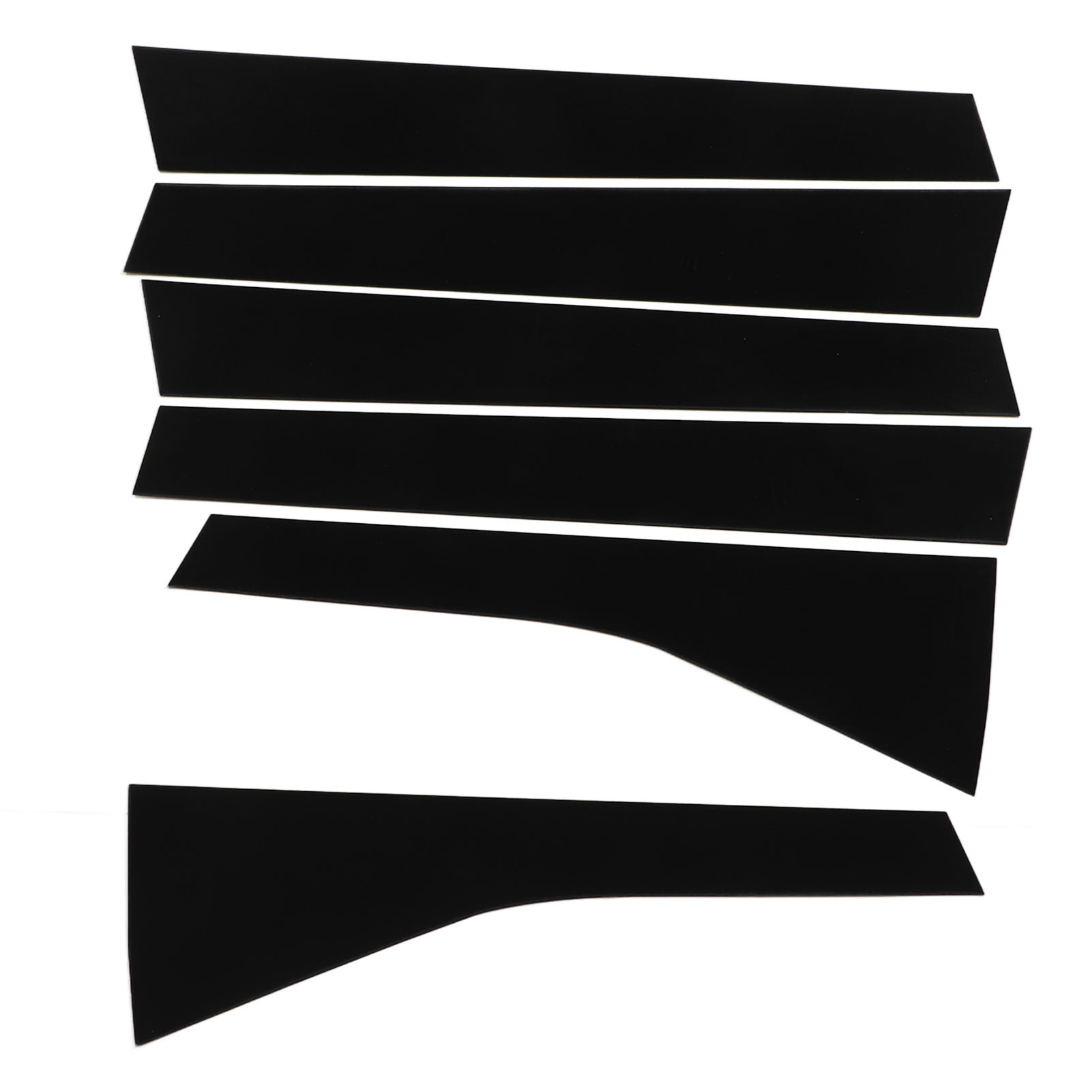 6-teiliges Set Tür- Und Fensterpfostenleisten Aus Glänzend Schwarzem Polycarbonat, Ersatz-fensterpfostenleisten Für Honda Jazz (2008–2013)