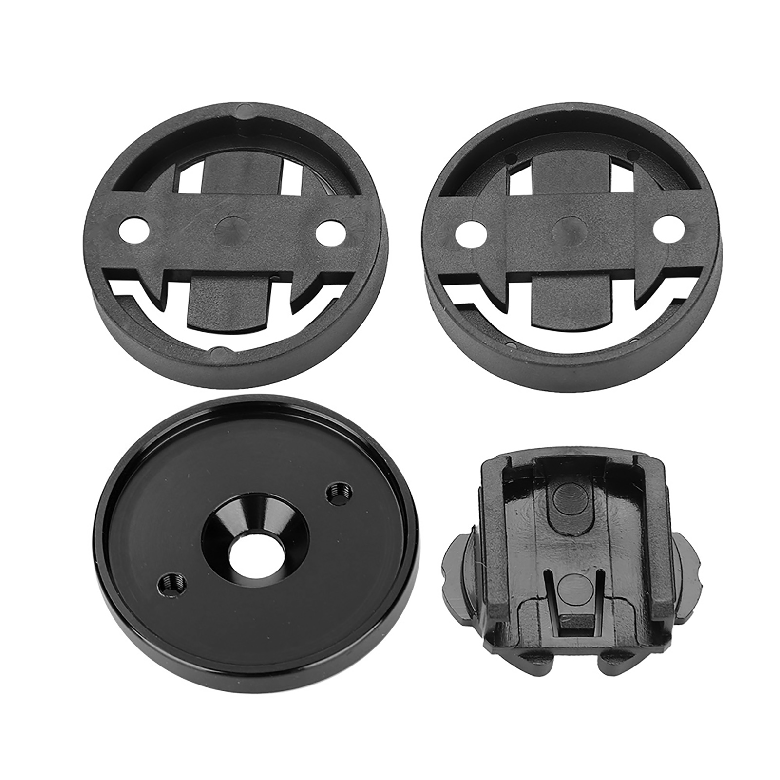 Support De Compteur Gps Pour Vélo De Route/vtt, Avec Capuchon De Potence Intégré (noir)