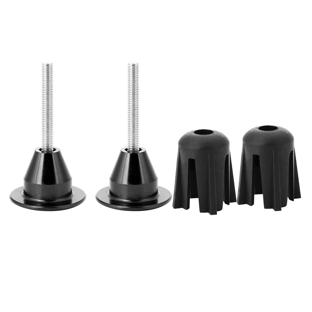 Paire D'Embouts De Guidon En Alliage D'Aluminium Pour Vélo (noir)