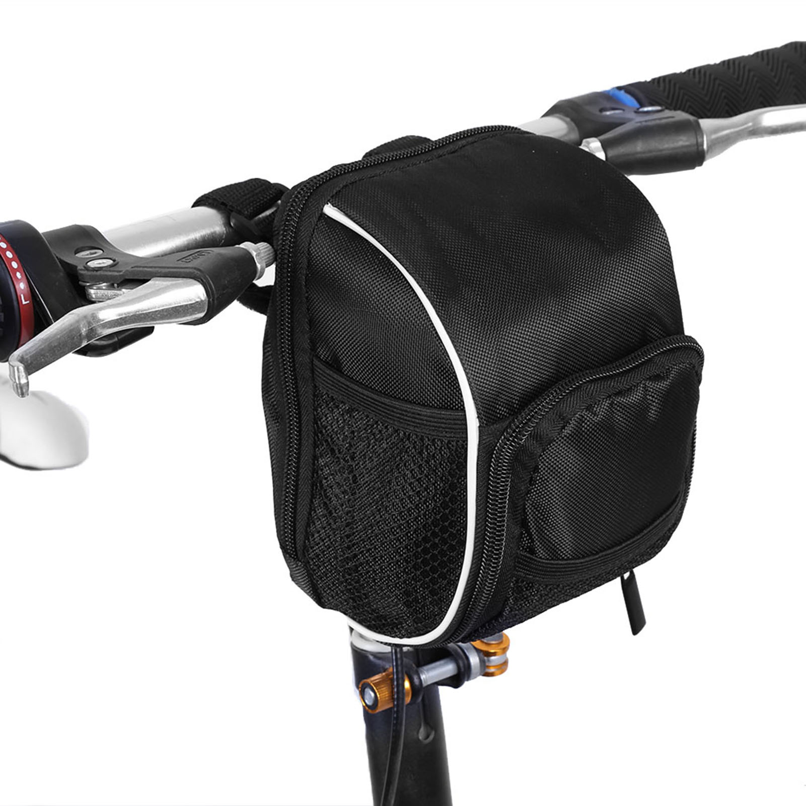 Sacoche De Guidon Avant De Vélo Multifonction Noire À Fixation Rapide