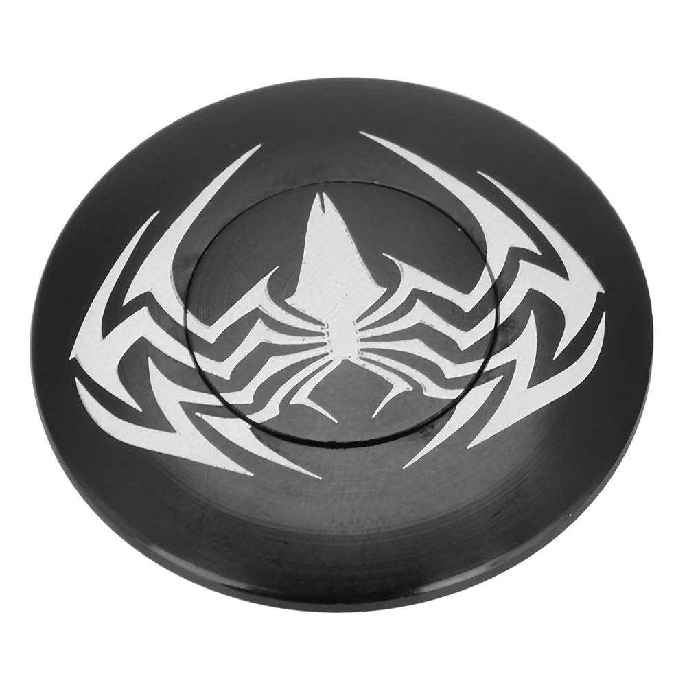 Cache-potence Rond À Motif Araignée Noir Pour Vtt (spider)