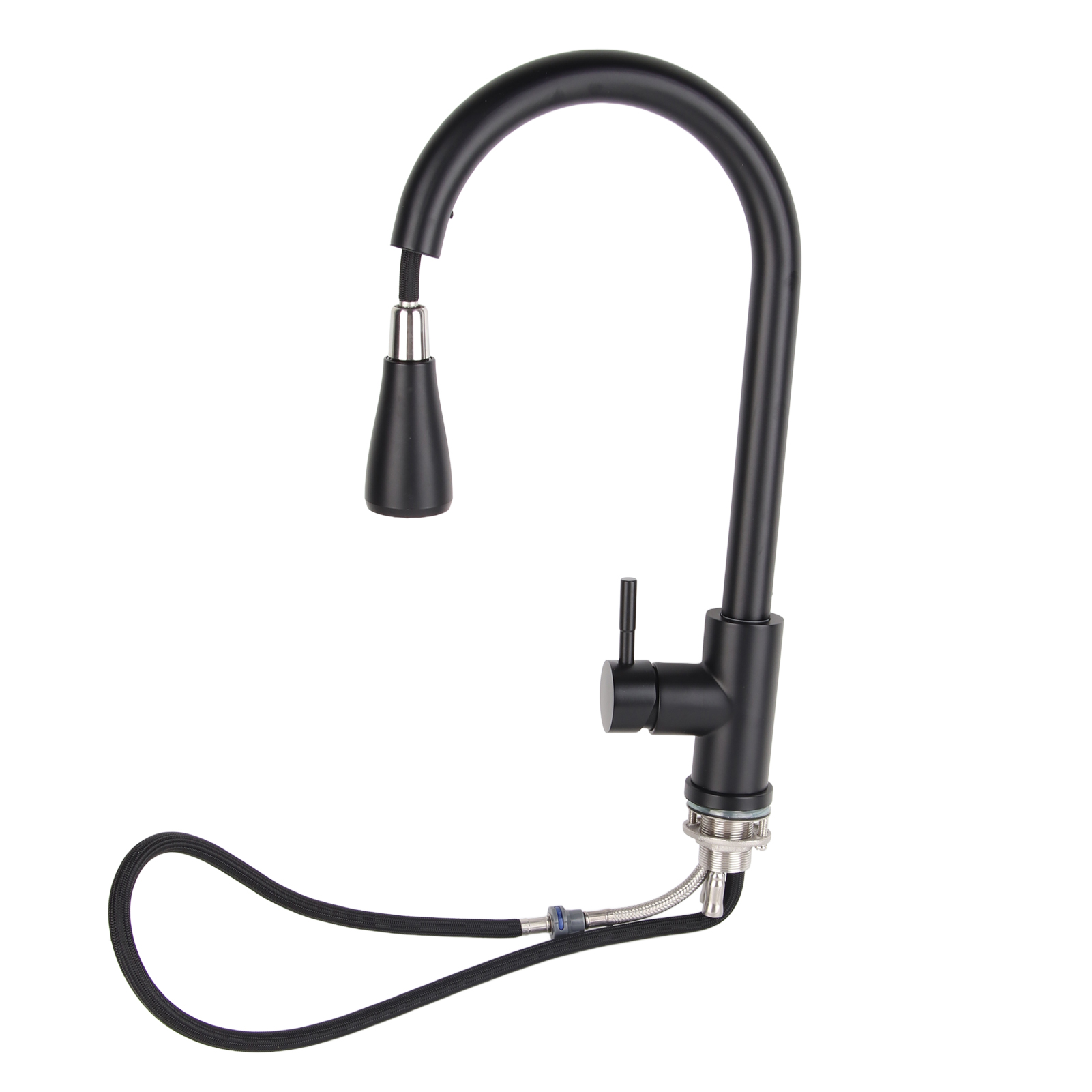 Schwarze G3/8 Teleskop-küchenarmatur Mit Ausziehfunktion, Mischbatterie Für Warm- Und Kaltwasser, Für Spülbecken/waschbecken, Badezimmerarmatur