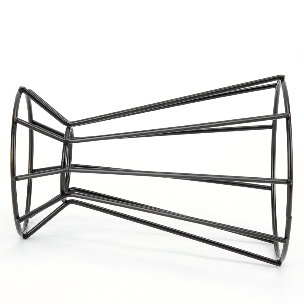 Geometrischer, Elfenbeinfarbener Pflanzenständer Aus Eisen, Blumenständer Für Den Garten, Schwarzes Pflanzenregal