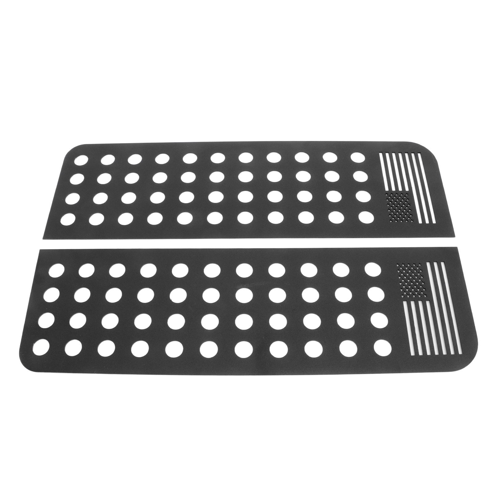 2 Zierleisten Aus Aluminium Für Die Heckscheibe Des Jeep Wrangler Jk Unlimited (2007–2017), Inklusive Klebestreifen Für Die Aluminium-zierleiste Und 2-türigem Aufkleber-set.