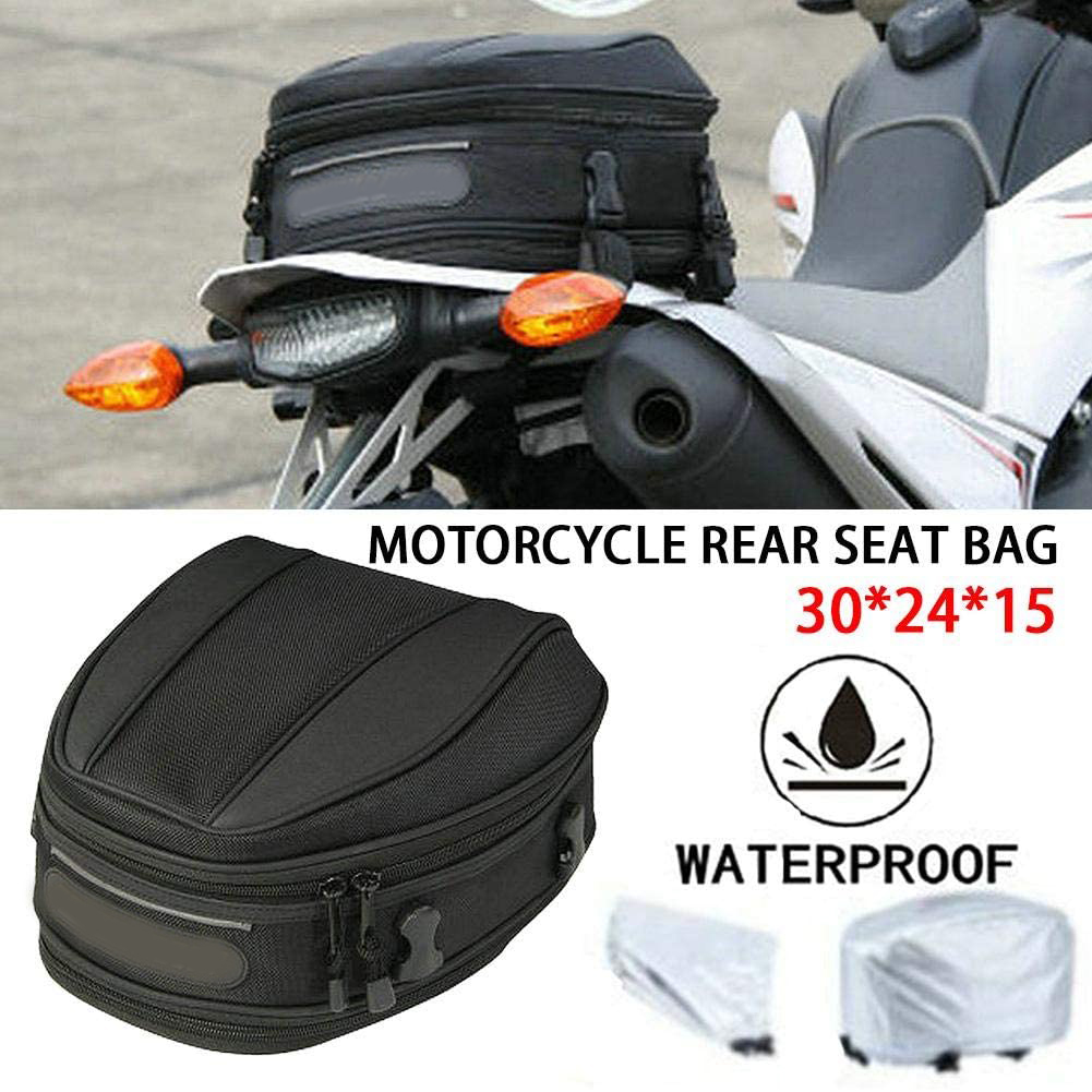 Motorrad-hecktasche, Universal-hecktasche, Motorradgepäck Für Den Soziussitz, 2er-set, Wasserdicht, Schwarz