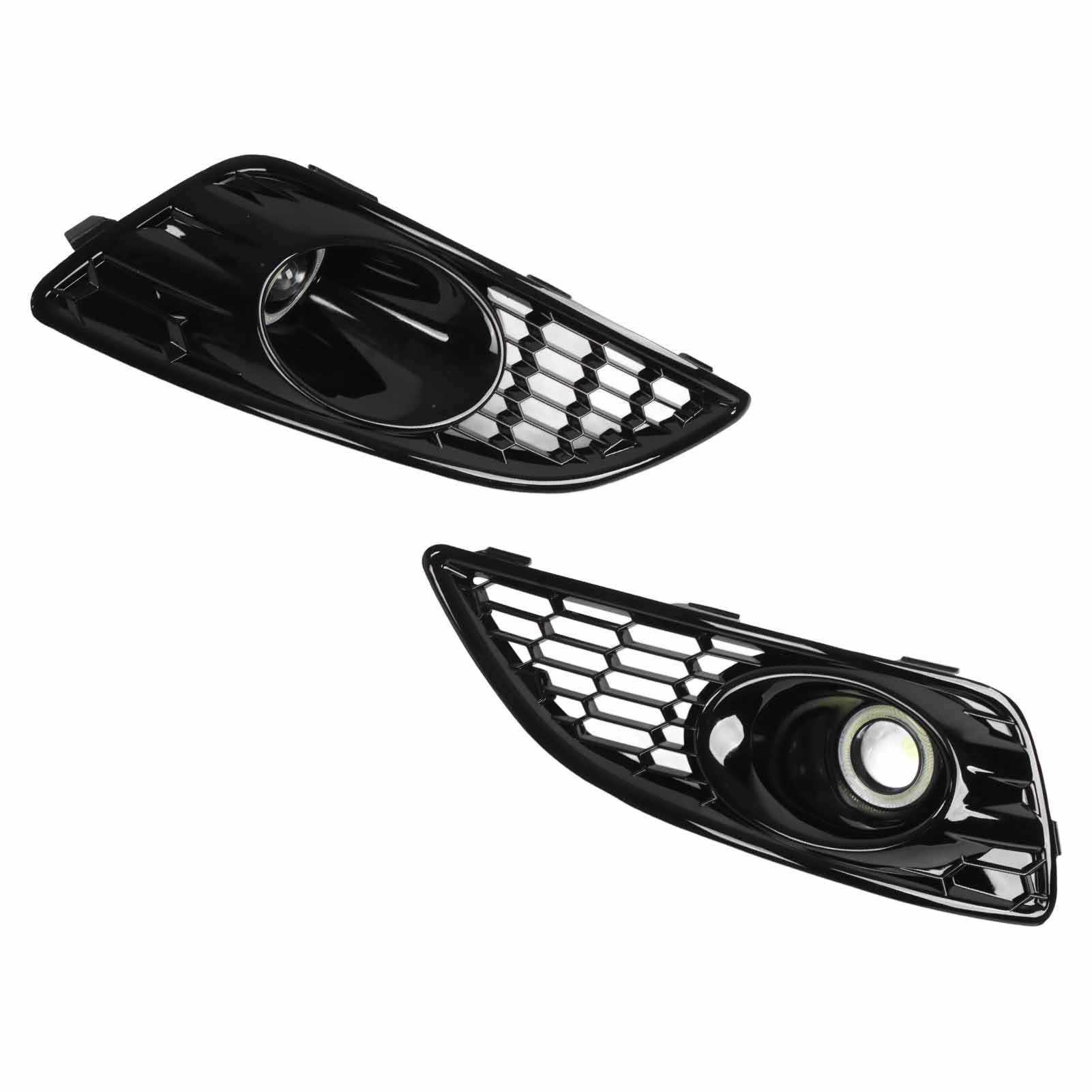 2 Nebelscheinwerfer In Hochglanzschwarz Als Ersatz Für Ford Fiesta (2013–2018), Stoßstangengrill-zubehör, 2-teiliges Set