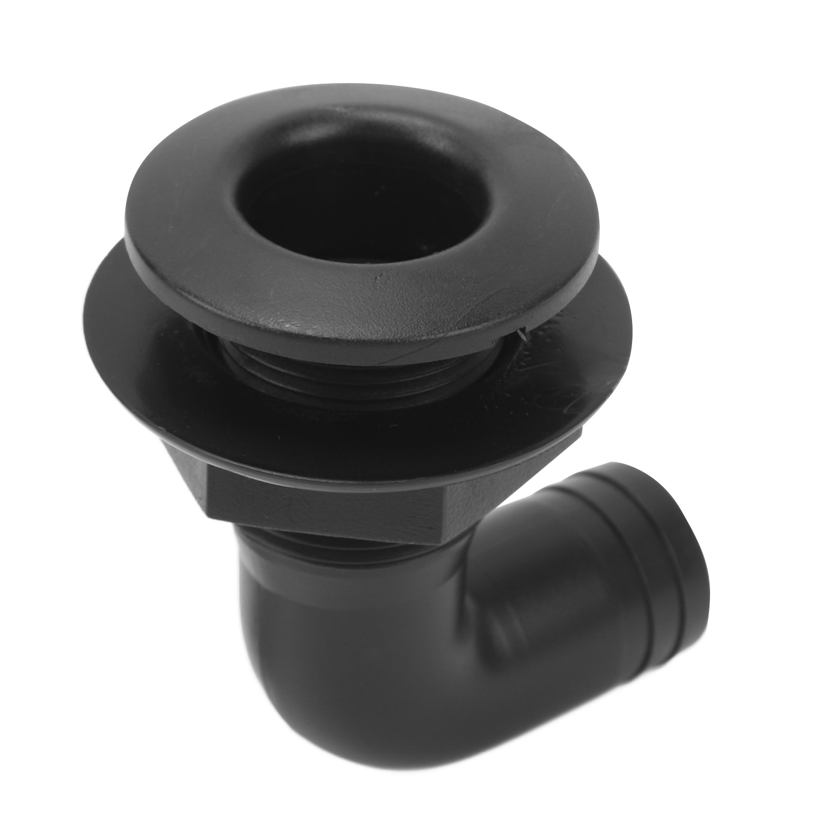 Schwarzer, Robuster Und Zuverlässiger Wasserdichter 90°-rumpfbeschlag Für Yachten Und Boote, Ergonomischer Marineverbinder, Rechtwinklig, Solide Befestigung Für Schiffsrümpfe.