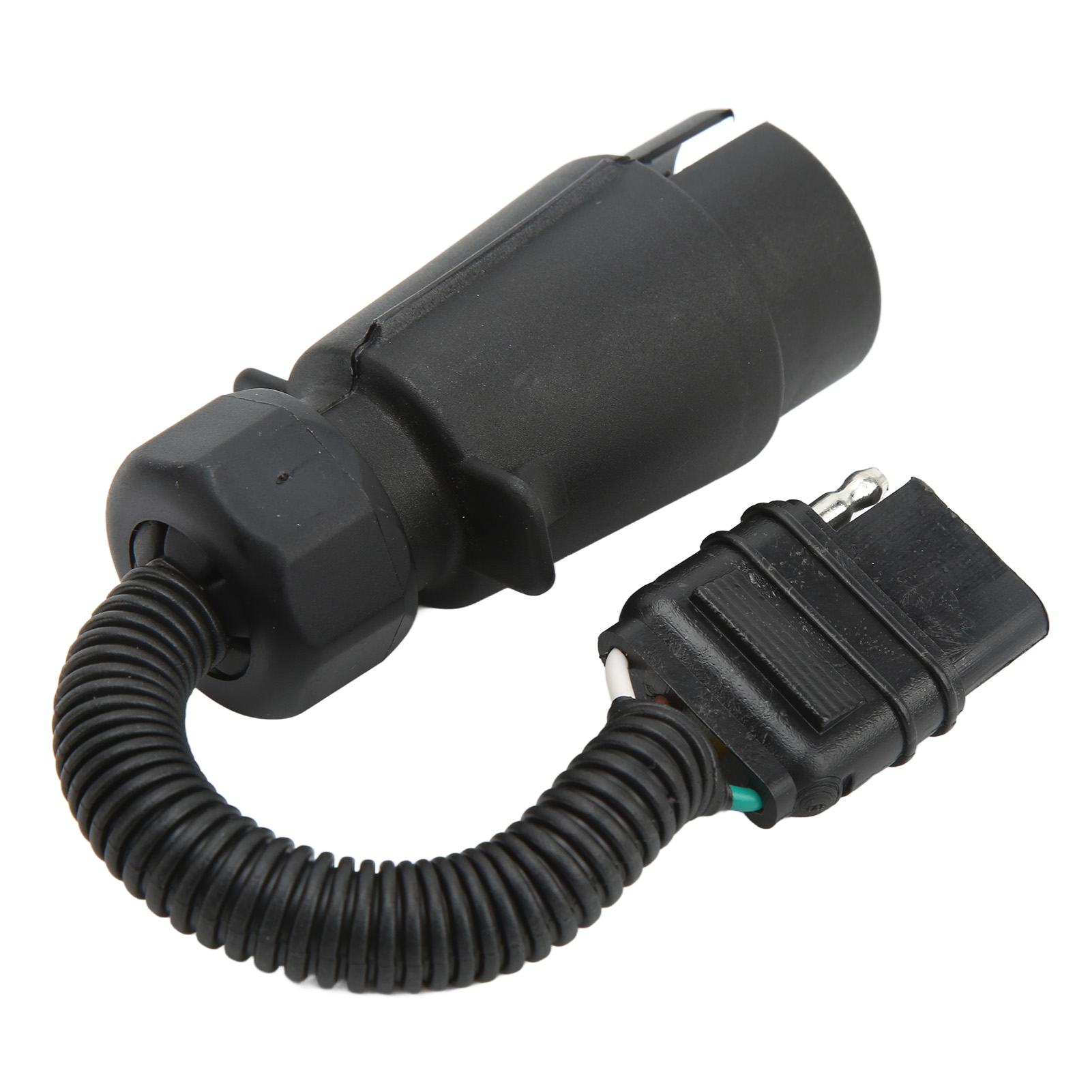 7-poliger Euro-rundstecker Auf 4-poligen Us-flachstecker Aus Abs-messing, Adapterstecker Für Wohnwagen, Wohnmobile Und Beleuchtungsverkabelung