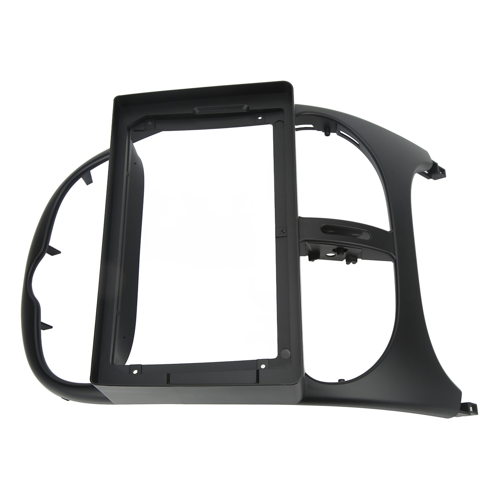 9-zoll-gps-mittelkonsolen-armaturenbrettrahmen-verkleidungsersatz Für Peugeot 206 2000-2008, Schwarze Frontblende, Schraubensatz, Navigationskompatibel.