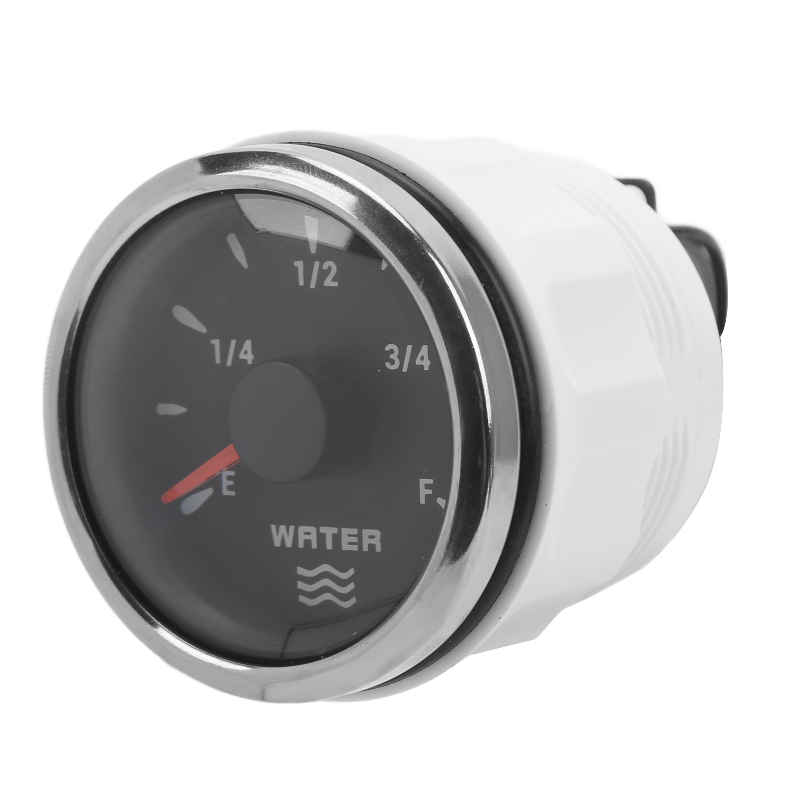 52 Mm, 0–190 Ω, Ip67 Wasserdicht, Wasserdichter Wasserstandsanzeiger Mit 7-farbiger Hintergrundbeleuchtung, Geeignet Für Flüssigkeitstanks, Autos Und Boote, 9–32 V, Schwarz