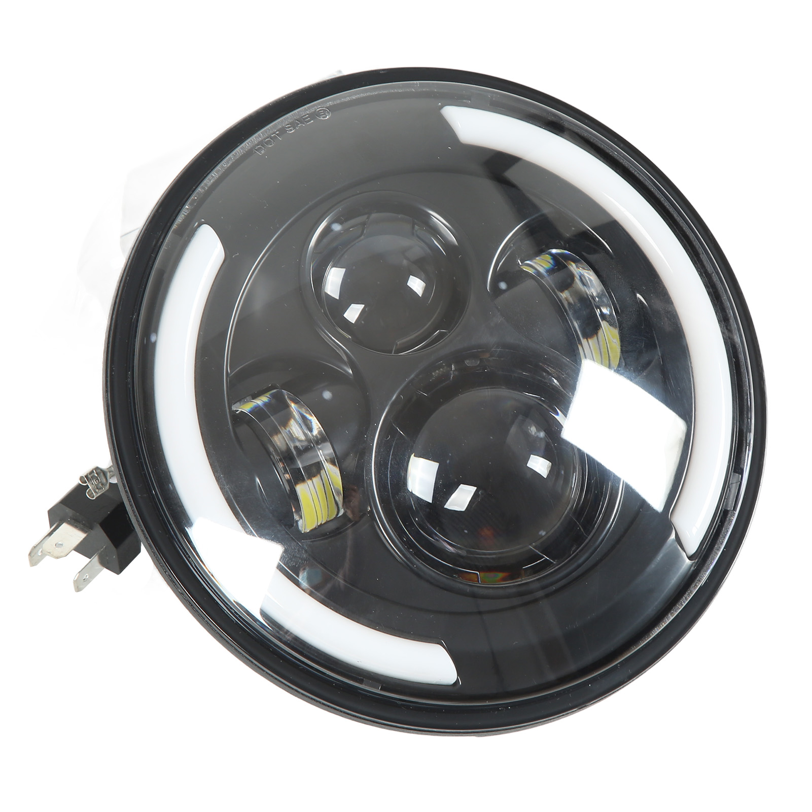 Runder 7-zoll-led-halo-scheinwerfer Mit Zweifarbigem Lichtkegel, Universeller Ersatz-tagfahrlicht Für Road Star Vstar 650 Royal Star, Motorradscheinwerfer
