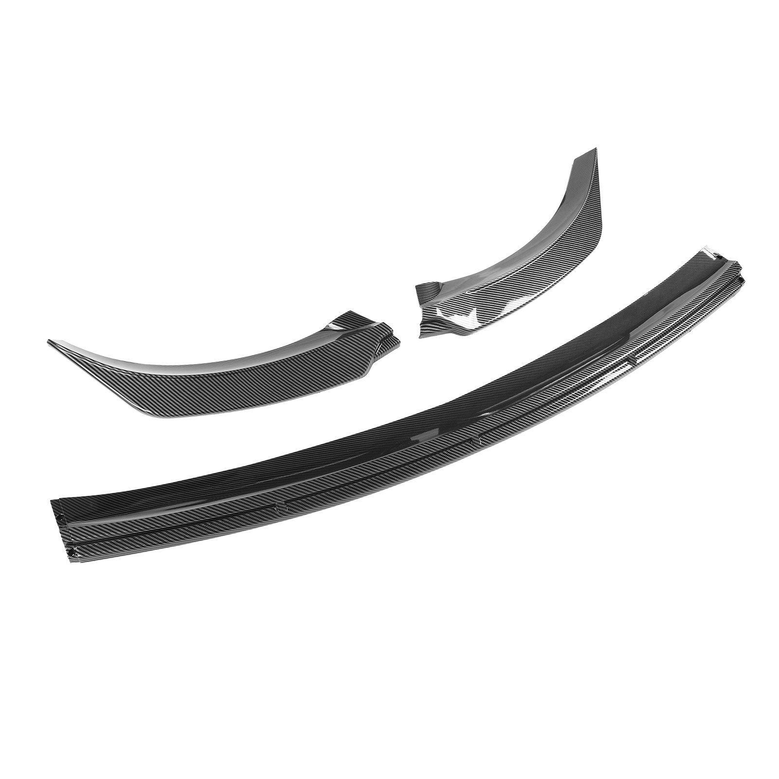 Frontstoßstangen-lippendiffusor-kit, 3-teiliger Spoiler-frontsplitter Als Ersatz Für Tesla Model Y 2020–2022, Carbonfaser-optik