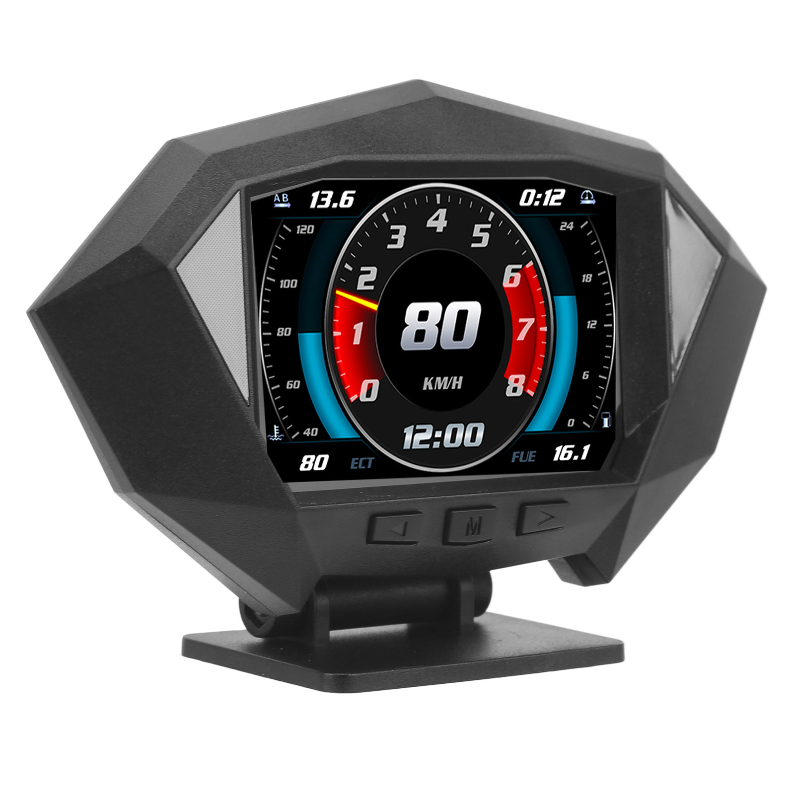 Hd Tft Lcd Hud-bildschirm Gps Obd2 Digitaler Tachometer Mit Berganzeige, Kompass Und Geschwindigkeitswarnung Für Autos