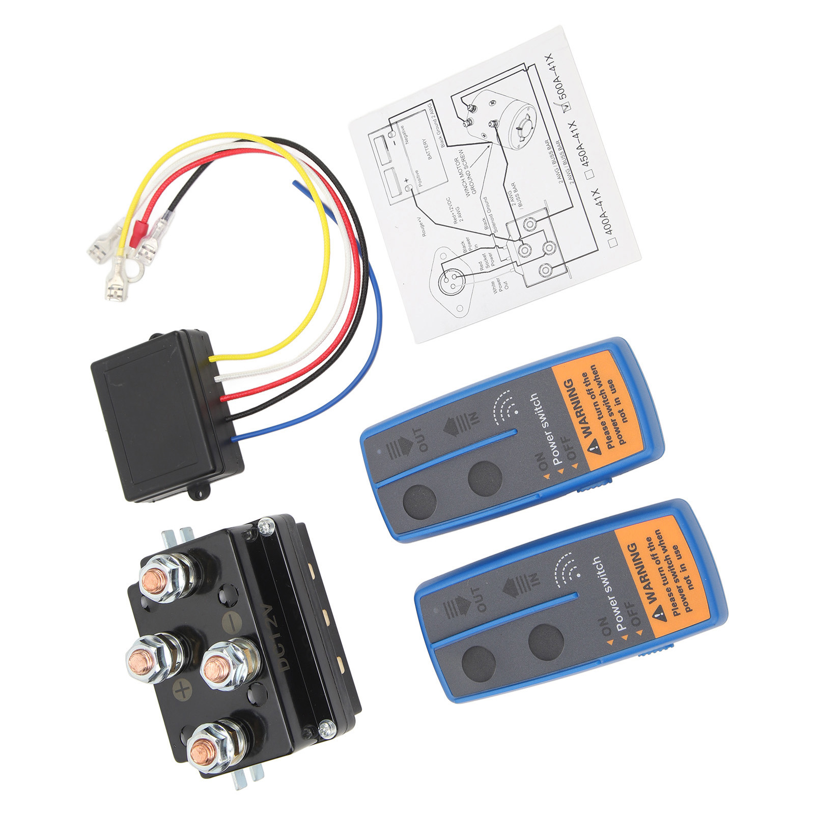 Drahtlose Fernbedienung Für 500a-winde, 12v Dc Magnetventil-schützrelais, Kompatibel Mit Atv/utv-winden Von 8000 Bis 12000 Lbs, Fernbedienungsset.