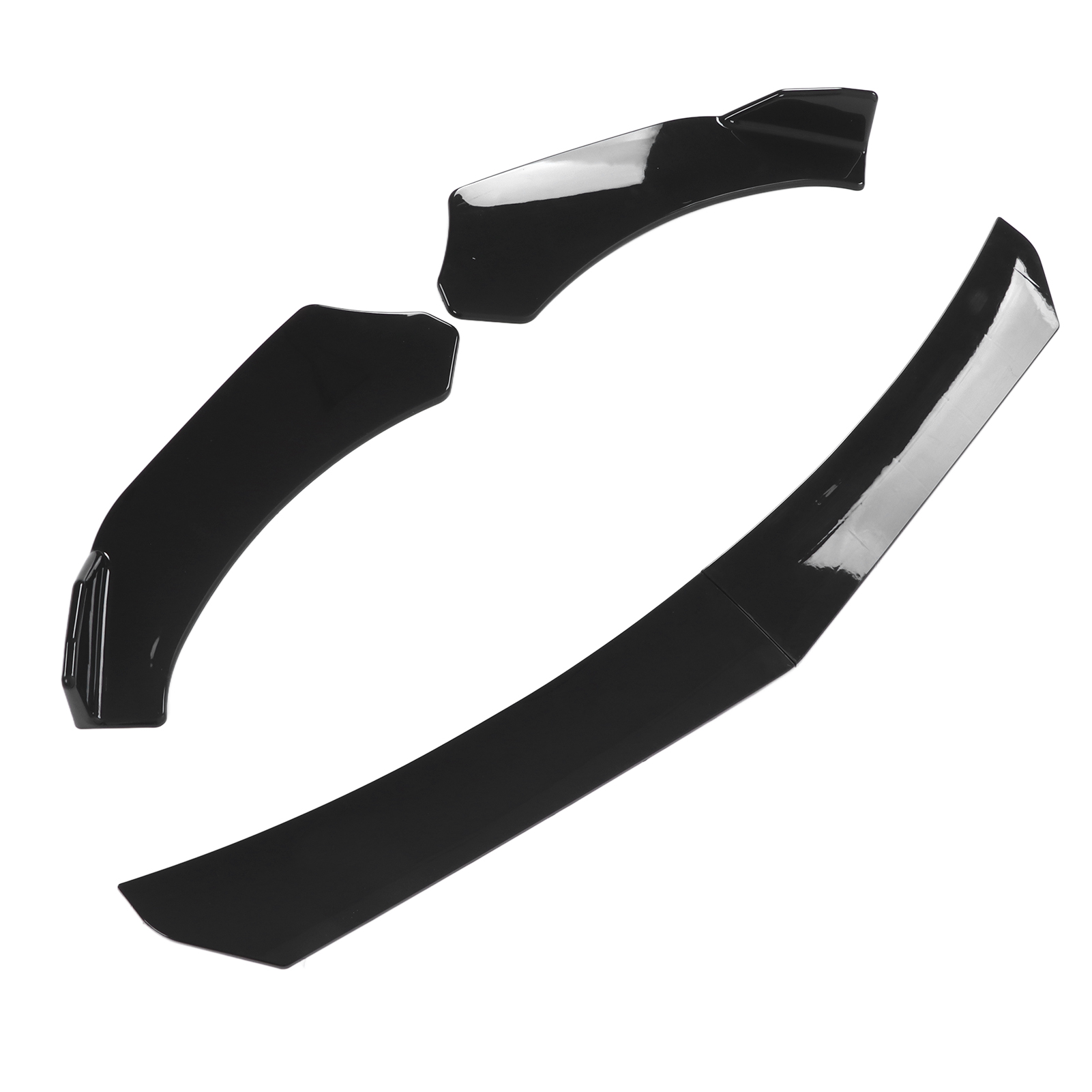 Frontstoßstangenlippe, 4-teilig, Universell, Aggressive Modifikation, Dekoration, Glänzend Schwarz, Ästhetisches Tuning-kit