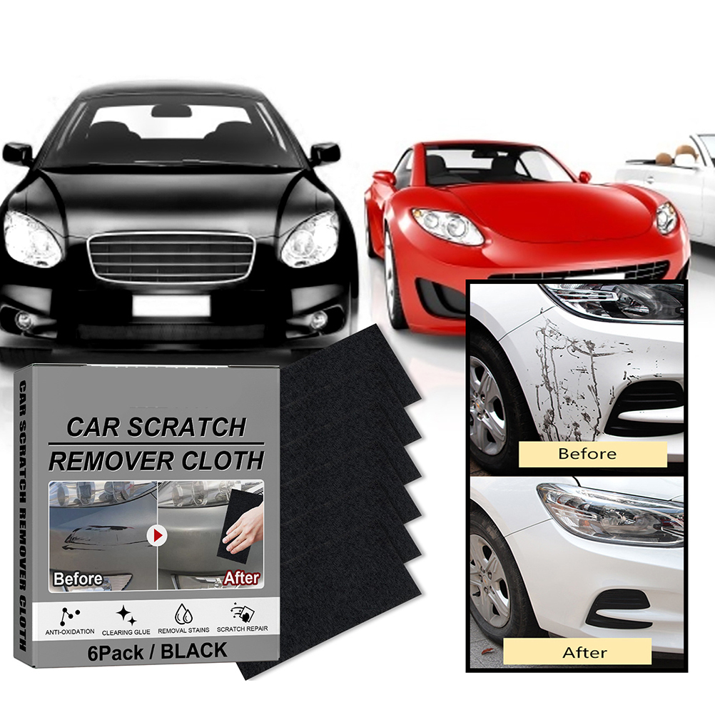 Set Mit 6 Nano-mikrofasertüchern Zur Ausbesserung Von Kratzern Am Auto, Entfernung Von Wasserflecken, Vogelkot, Mikrokratzern Im Lack, Vielseitige Reinigung
