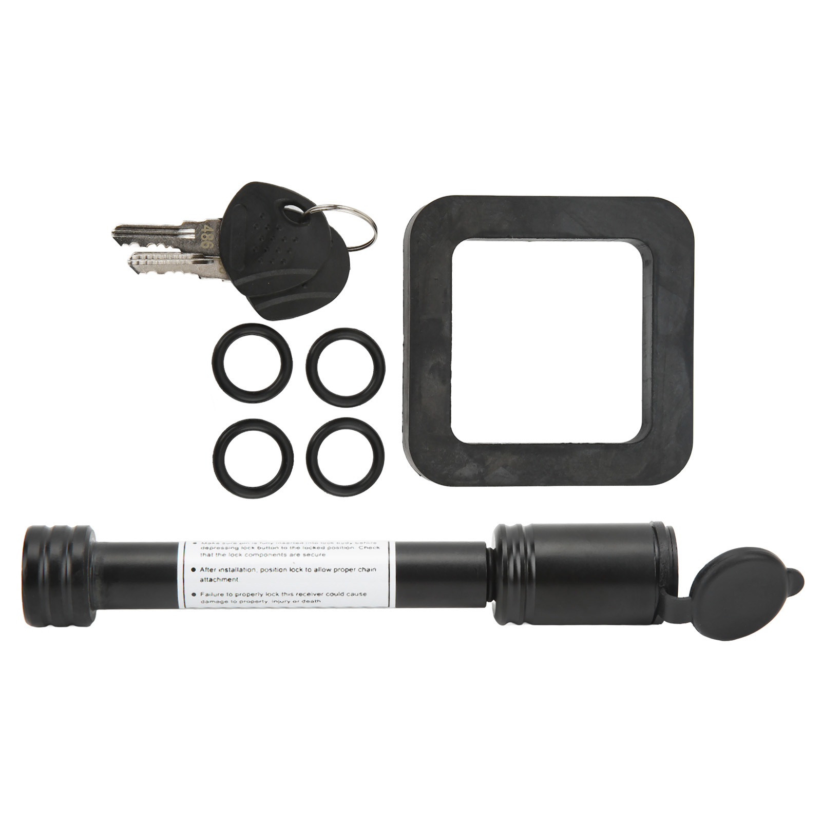 5/8-zoll-verriegelungsstange Für Anhängerkupplung Mit 2-zoll-schalldämpfer, Rohrkeil Und O-ringen, Für Lkw- Und Pkw-kugelkupplung