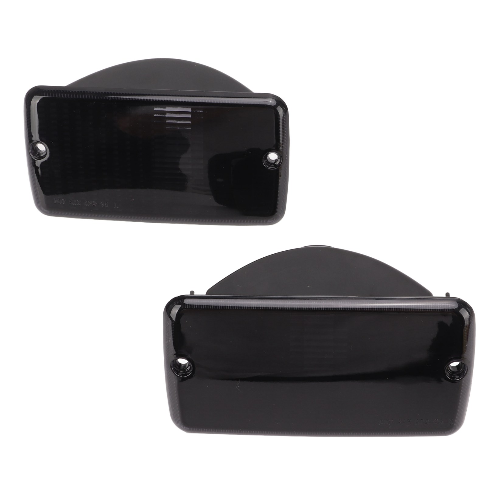 Jeep Wrangler Tj 1997-2006 Vorderer Blinker, Schwarzes Stoßstangengehäuse, Seitliche Lampenabdeckung, Ersatzteil 55055020ae, Äußere Blinkeroptik.