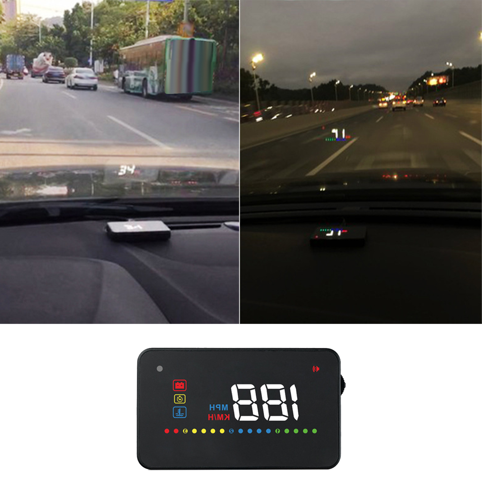 Digitaler Hud-tachometer Mit Geschwindigkeitsüberschreitungsalarm, Müdigkeitswarnung, Universell Tragbar Für Autos
