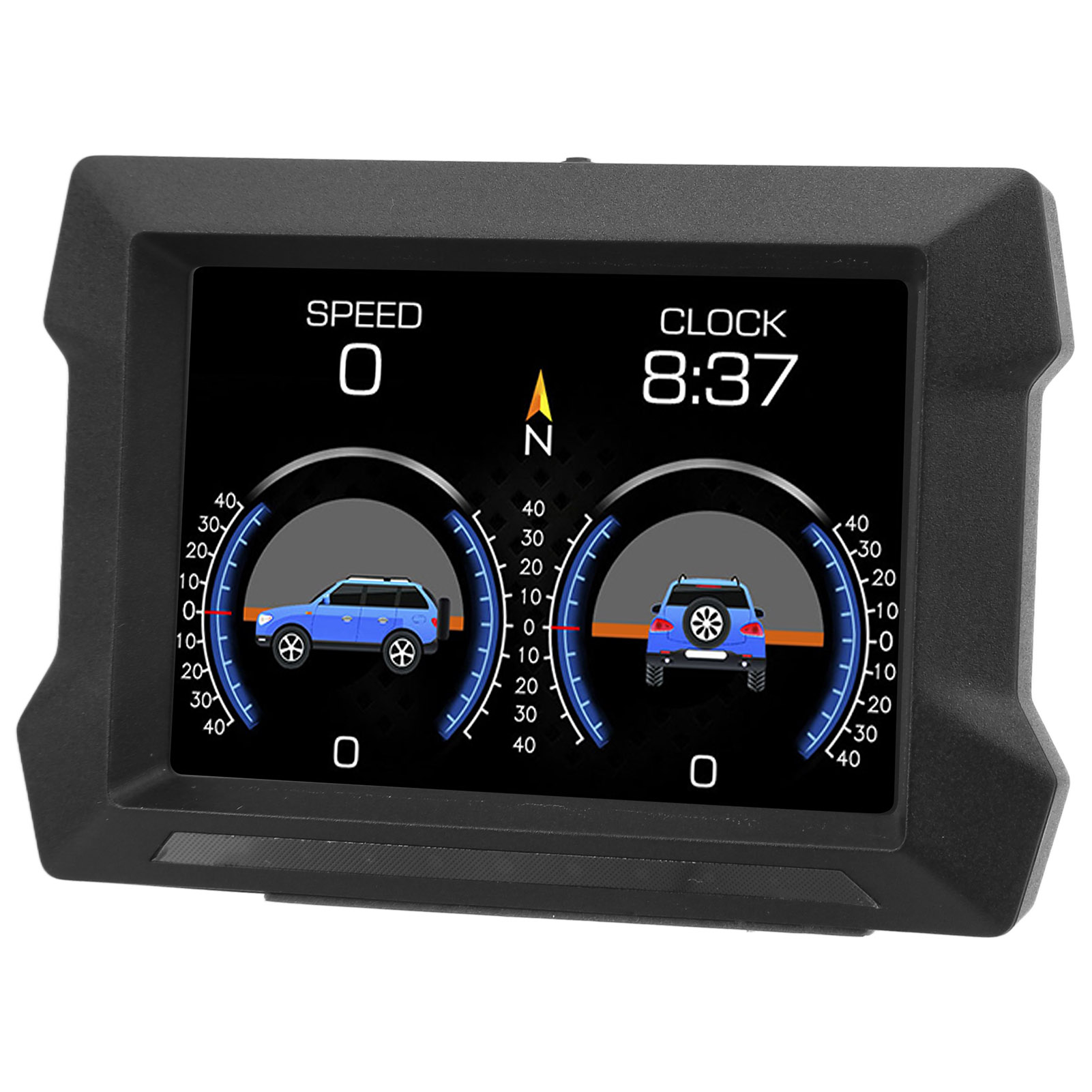 Obd2-auto-head-up-display Mit Gps-multifunktions-tachometer, Berganfahrhilfe Und Geschwindigkeitswarnung Für Fahrzeuge
