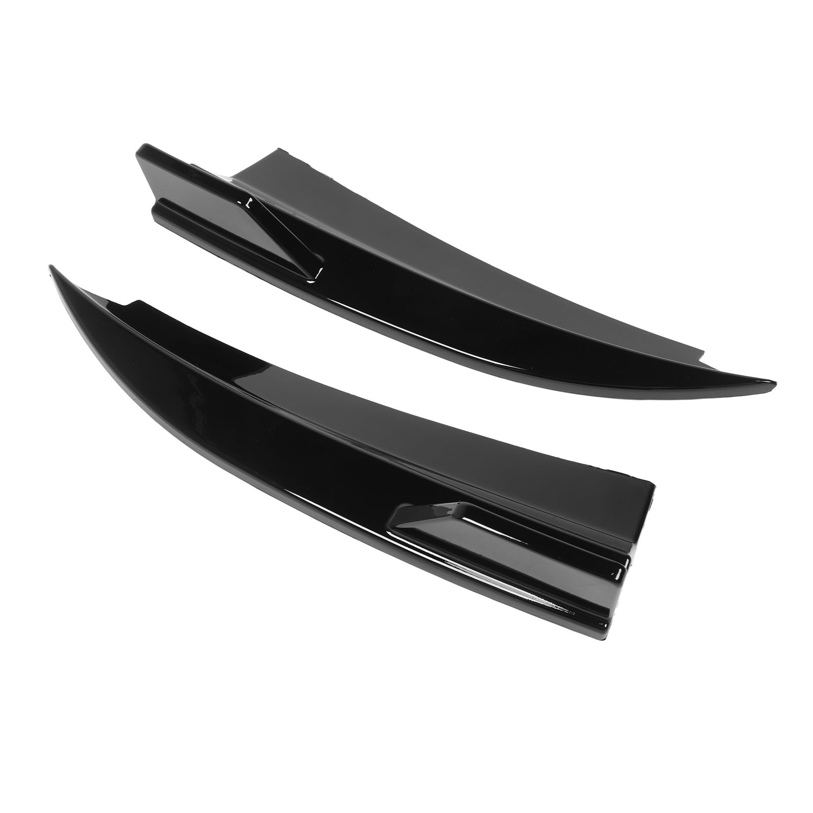 Satz Mit 2 Heckstoßstangendiffusoren (links/rechts) Für Mercedes C-klasse Coupé C205 Amg Line C43 C63 (2015–2021), Glänzend Schwarz