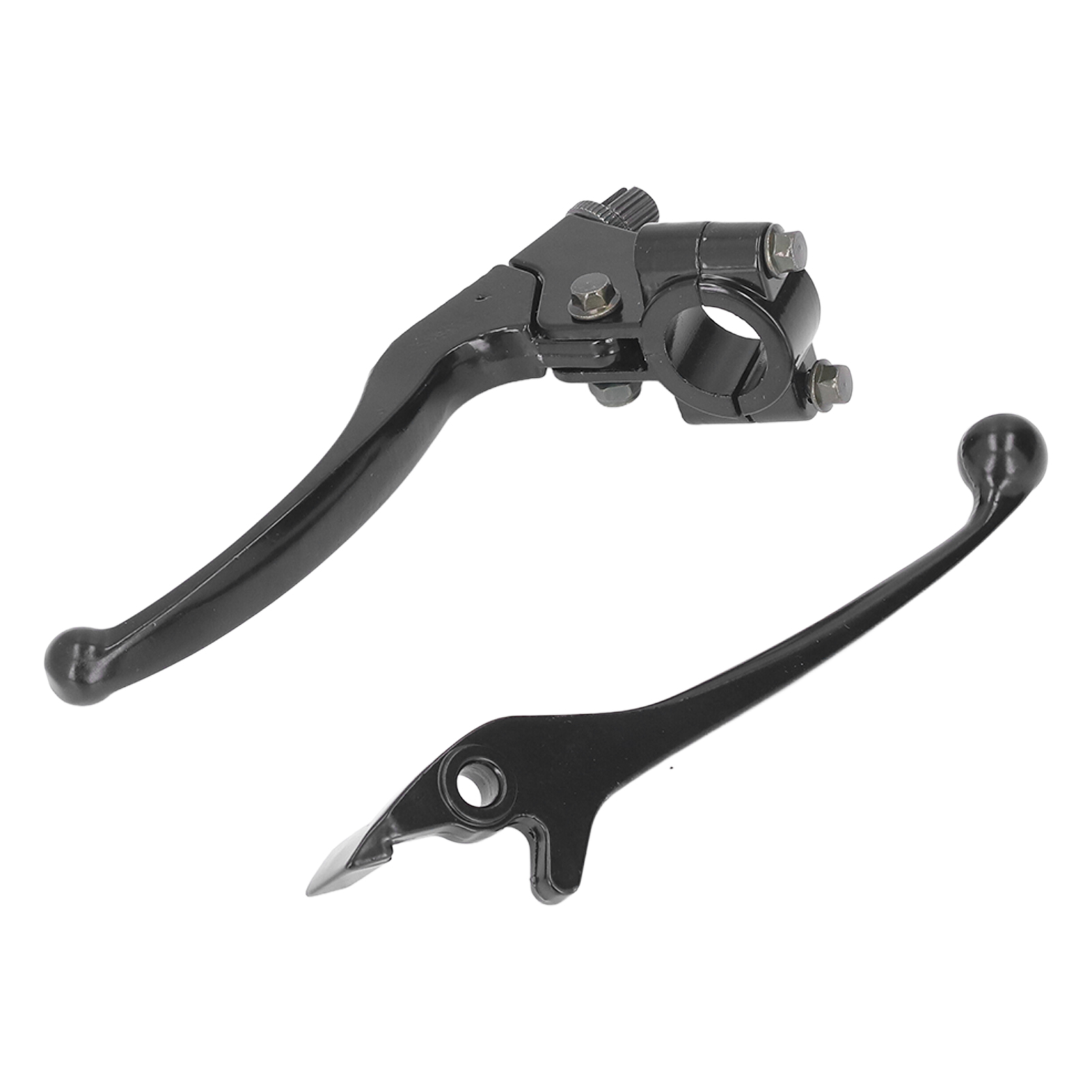 Kupplungs- Und Bremshebel 22 Mm / 0,87 Zoll, Glänzend Schwarz, Set Für 110 Cm³, 125 Cm³, 150 Cm³ Motocross- Und Pitbikes, Lenker, Ersatzteile.