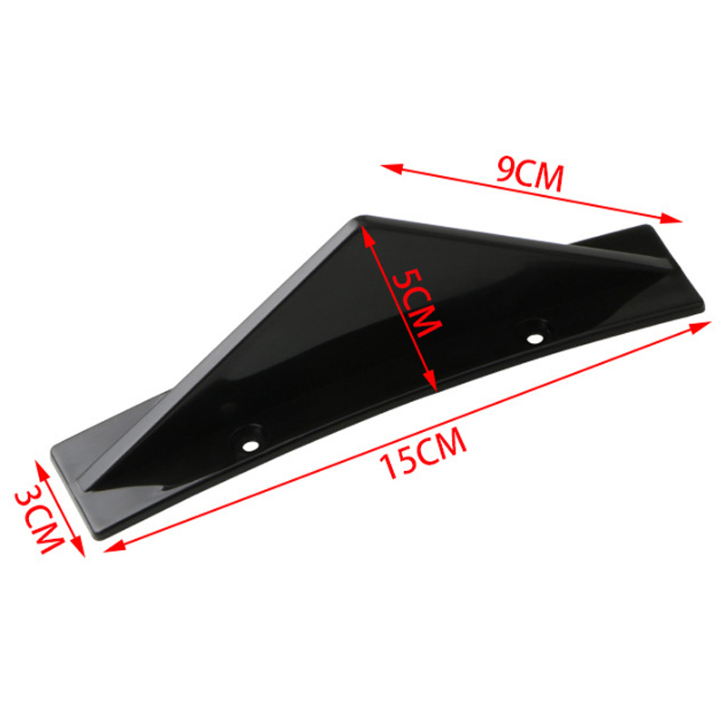 4x Schwarze Gebogene Haifischflossen-stoßstangendiffusoren, Mini-spoiler, Auto-tuning-zubehör