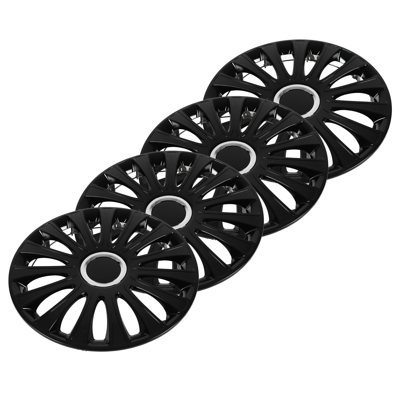 4 Schwarze Premium-sport-radkappen (14 Zoll), Hochwertige Universal-radkappen, 4-teiliges Set Für Pkws