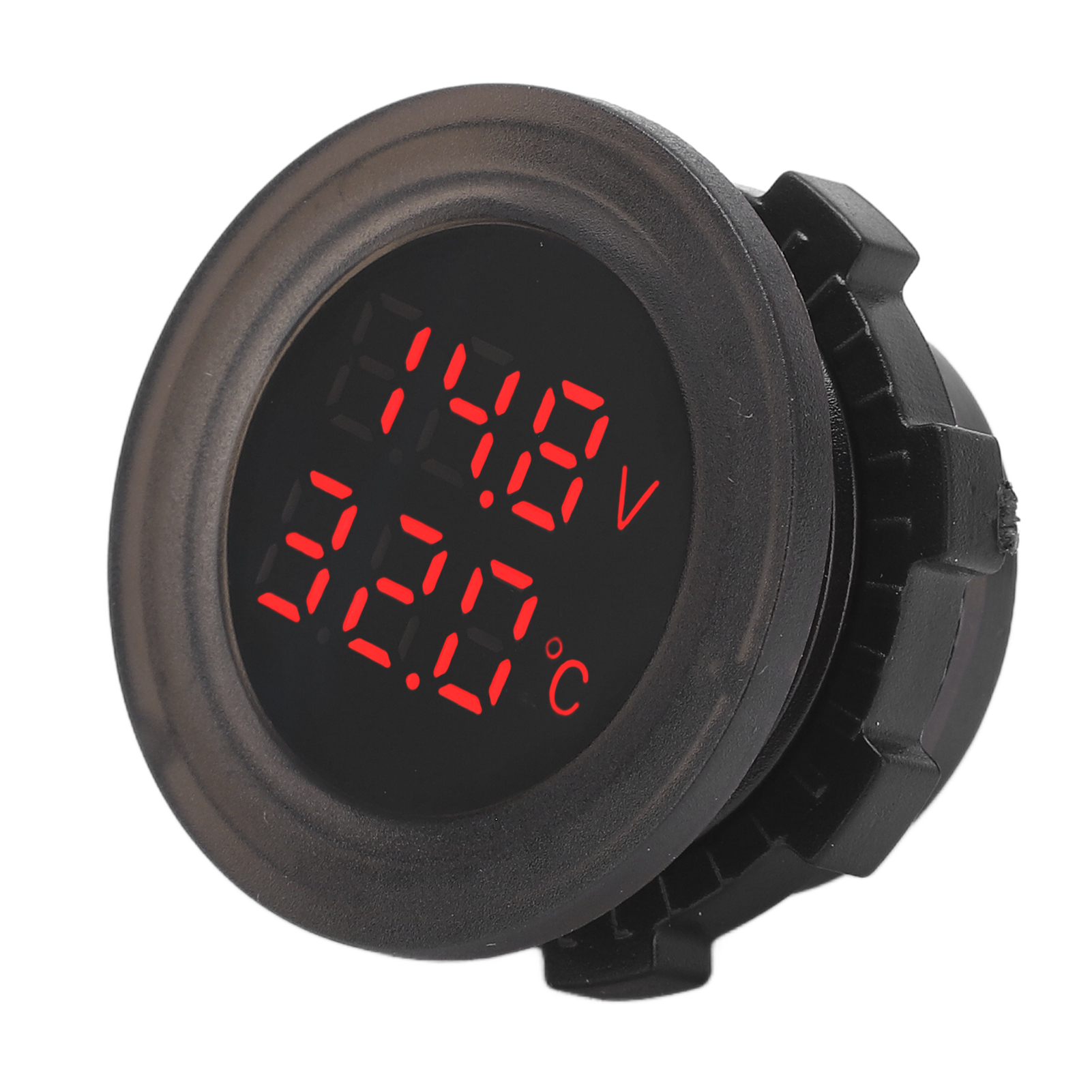Auto-thermometer/voltmeter/temperaturanzeige Mit Doppeldisplay, Klarem Und Stabilem Bildschirm, Wasserdicht, Einfache Installation, Fahrzeugdetektor