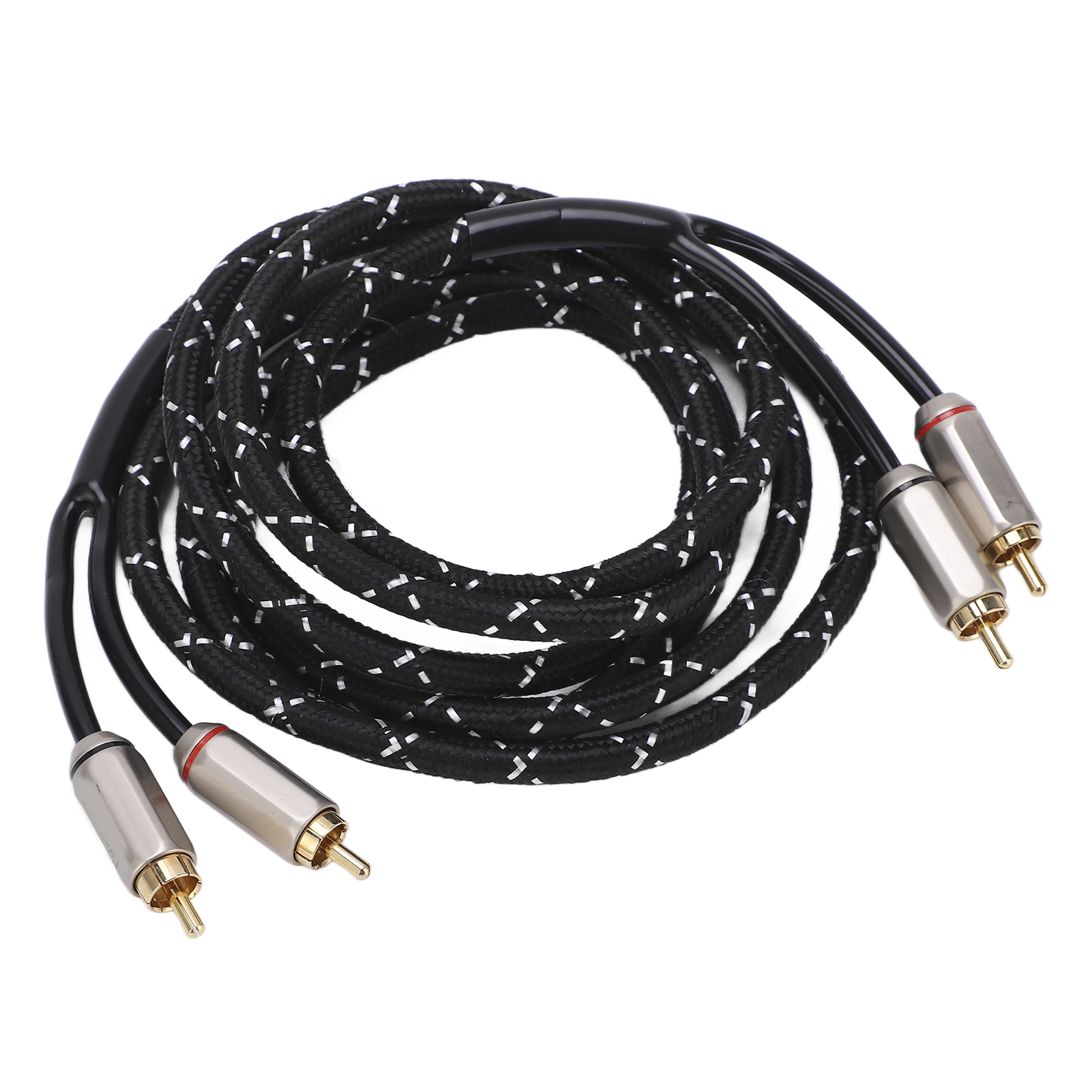 Autoradio-verstärker-audiokabel, Universeller Doppelstecker, 2 Meter, Für Lautsprecher, A/v-receiver, Subwoofer, Hifi-system.