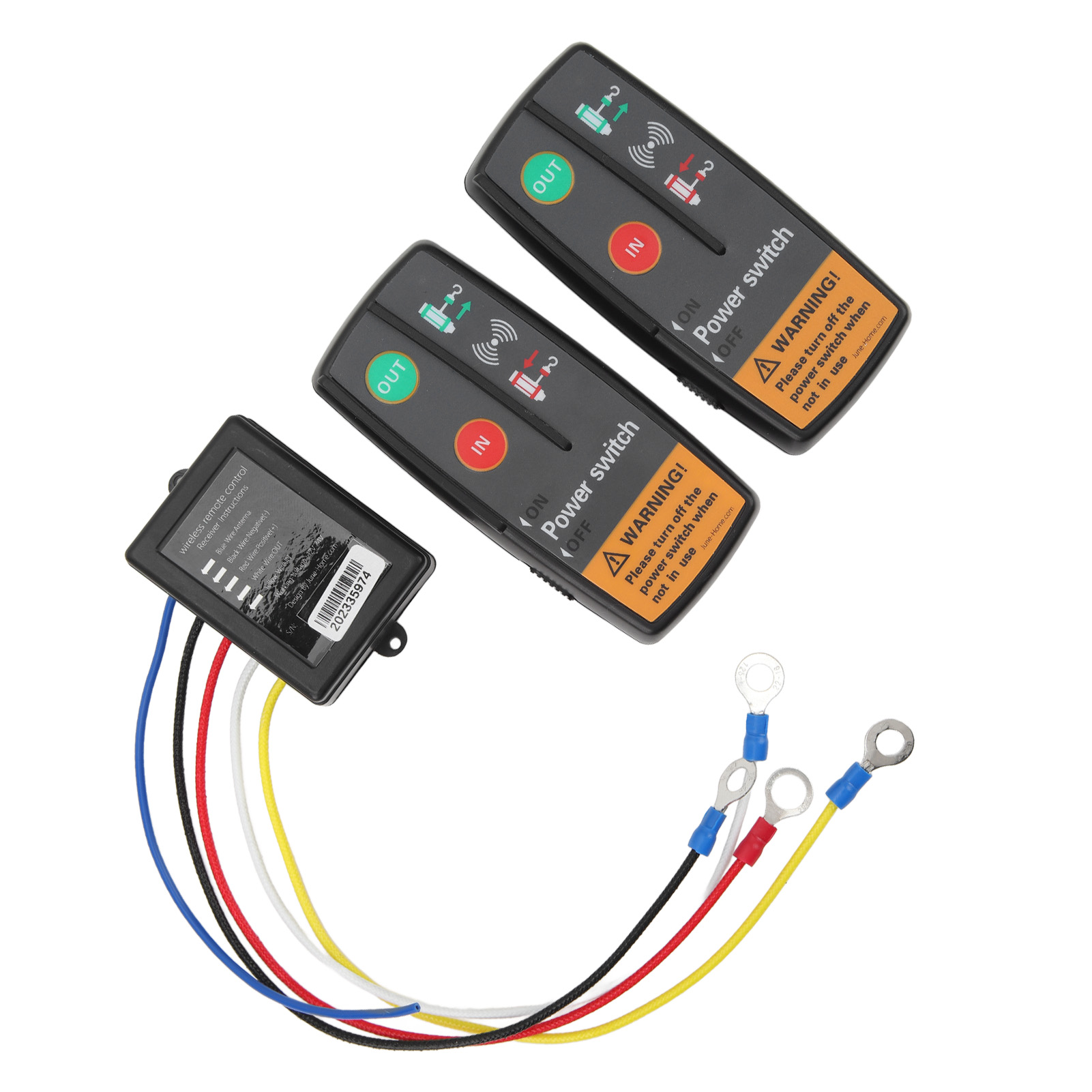 Drahtlose Fernbedienung Für 12v/24v-seilwinden, Schnelle Reaktionszeit, 15 Meter Reichweite, Präzise Steuerung Mit Empfänger, Kompatibel Mit Lkws, Atvs Und Suvs.