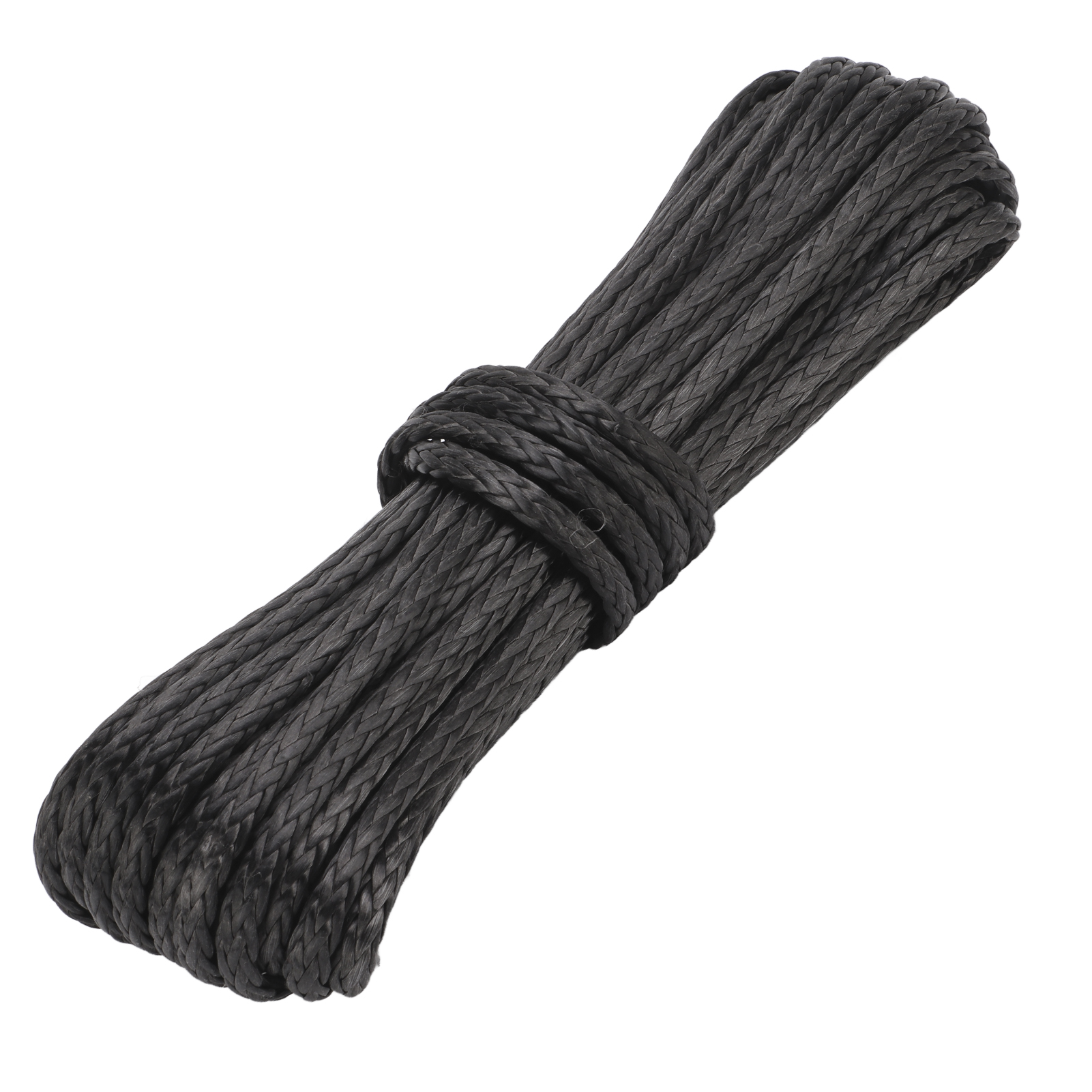 15 M/50 Ft Schwarzes Nylon-windenseil, Verschleißfest, Ersatzseil Für Suv, Lkw, Atv, Utv