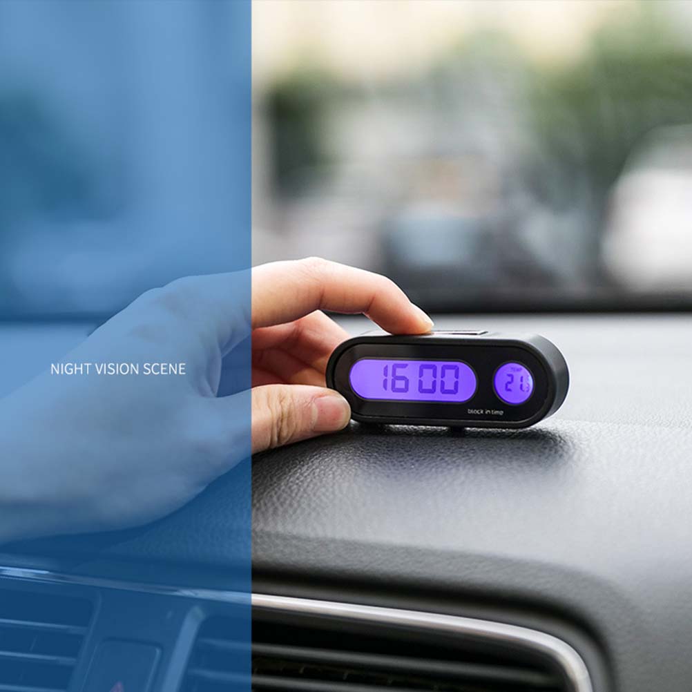 2-in-1 Autouhr Und Thermometer Mit Led-hintergrundbeleuchtung, Innenausstattung, Thermometer-zifferblatt Für Das Armaturenbrett