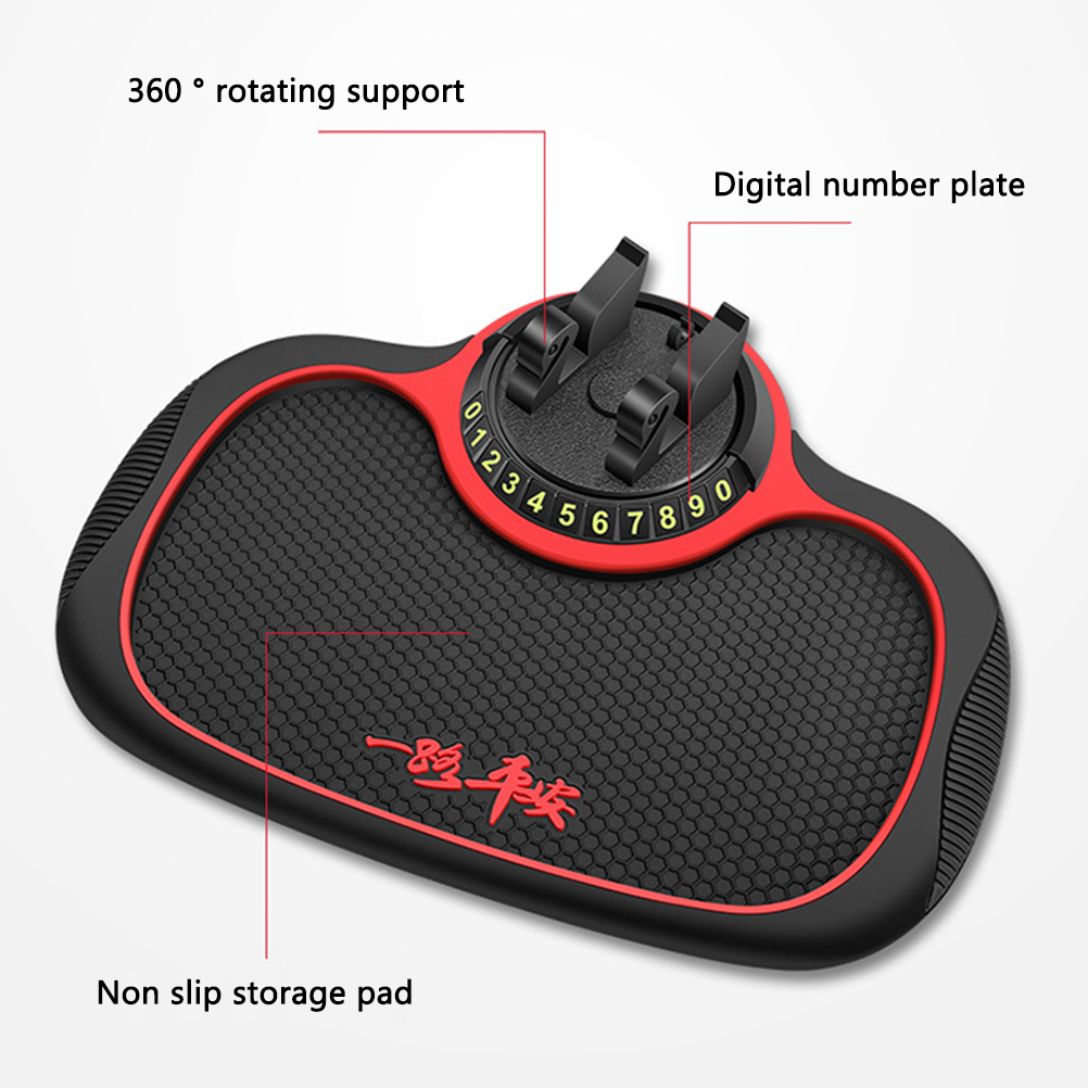 Rutschfeste Autohalterung Für Handys, 360° Drehbare Armaturenbretthalterung, Rutschfeste Gummimatte Für Smartphone, Brille Und Schlüssel