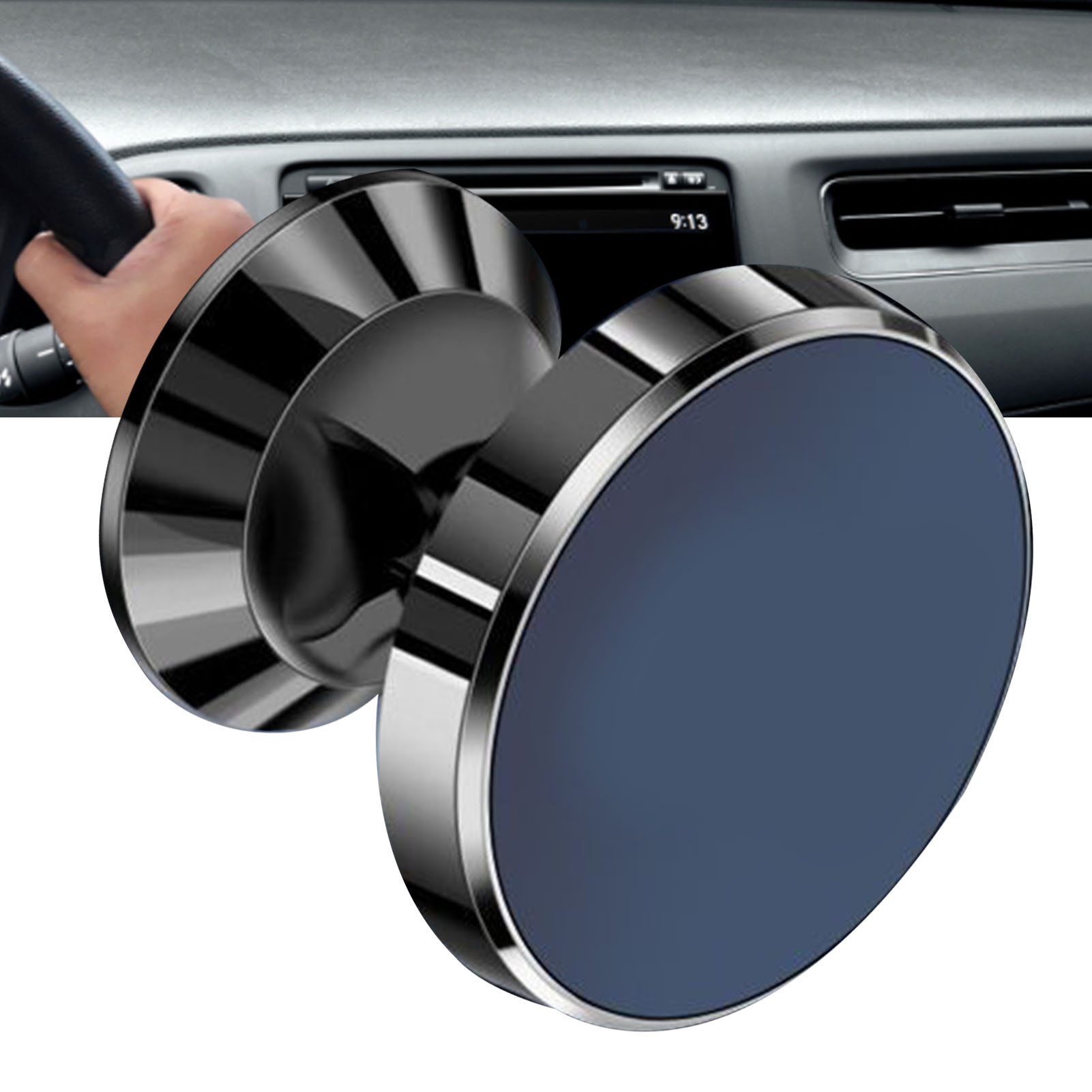 Robuste Kfz-handyhalterung, Stabile, Rutschfeste Armaturenbrettbefestigung, Zuverlässige Tragbare Halterung Für Gsm-handys, Glänzend Schwarz, Universelle Kfz-halterung