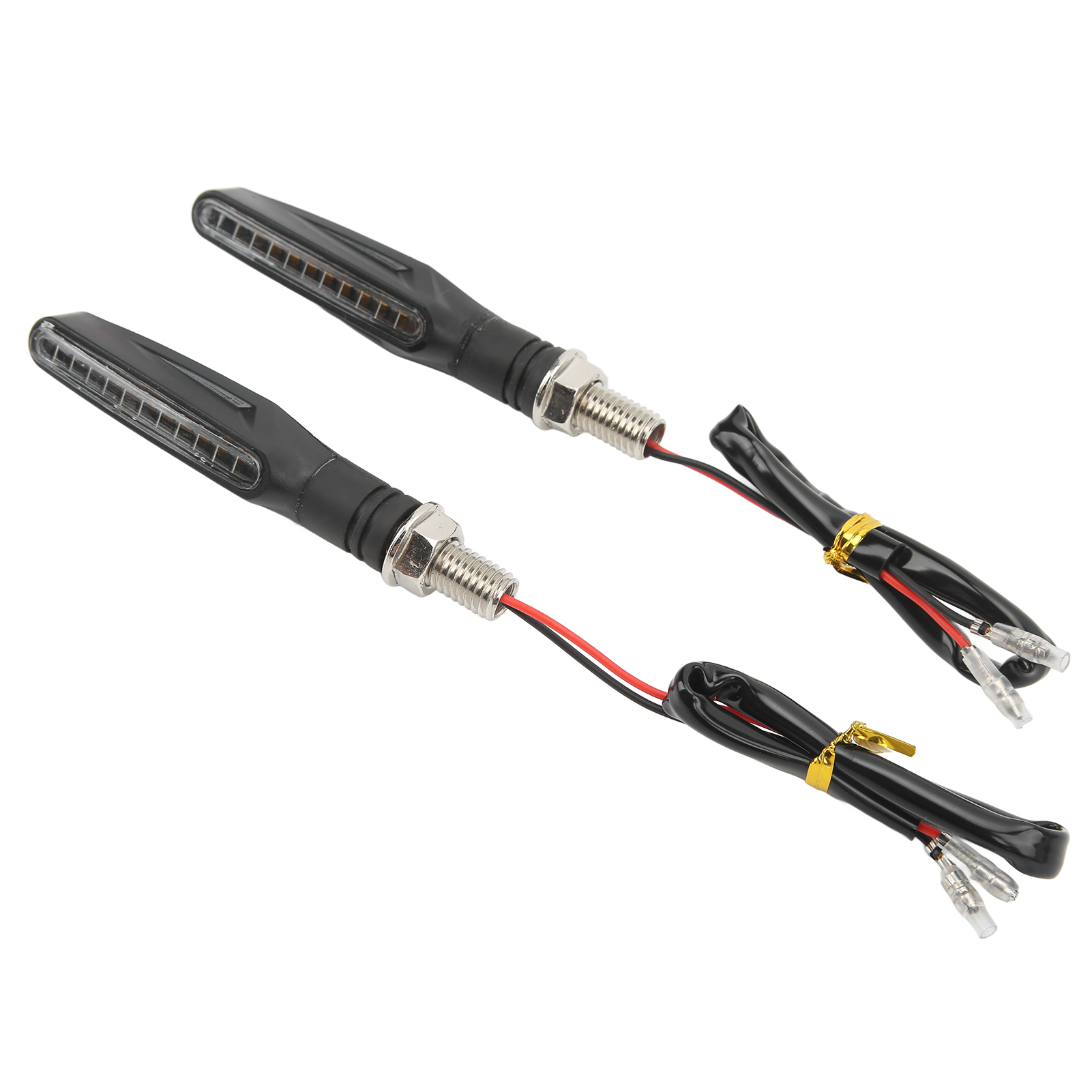 12v Led-motorradblinker, Schwarz, Universal-blinker Für Straßenmotorräder, Sportmotorräder, Chopper Und Offroad-motorräder – 2er-pack, Leistungsstarke Beleuchtung