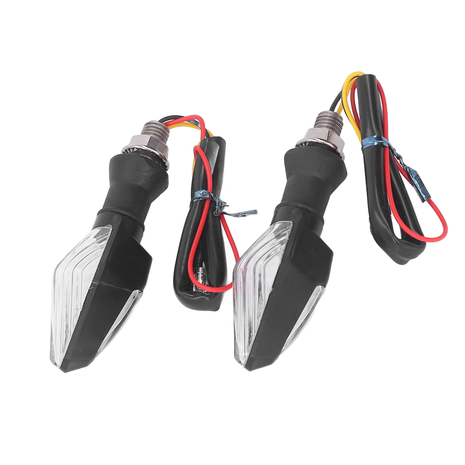 Motorradblinker 12v Led Blau Gelb Doppelseitig 2 Stück Schwarze Blinker Universal