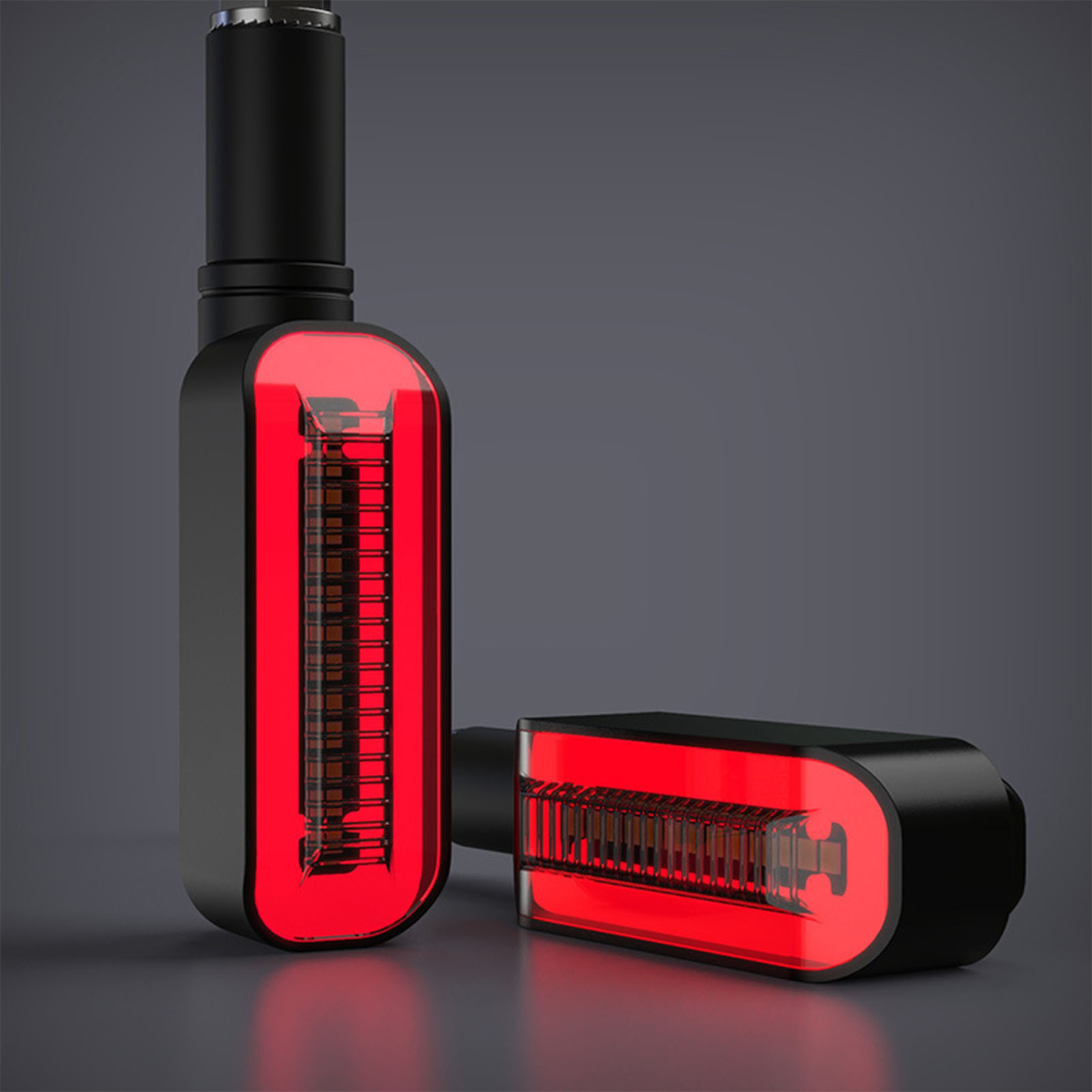 2 Led-motorradblinker (12 V), Dynamische Sequentielle Blinker, Universelle Blinker Zur Individuellen Anpassung, Schwarz