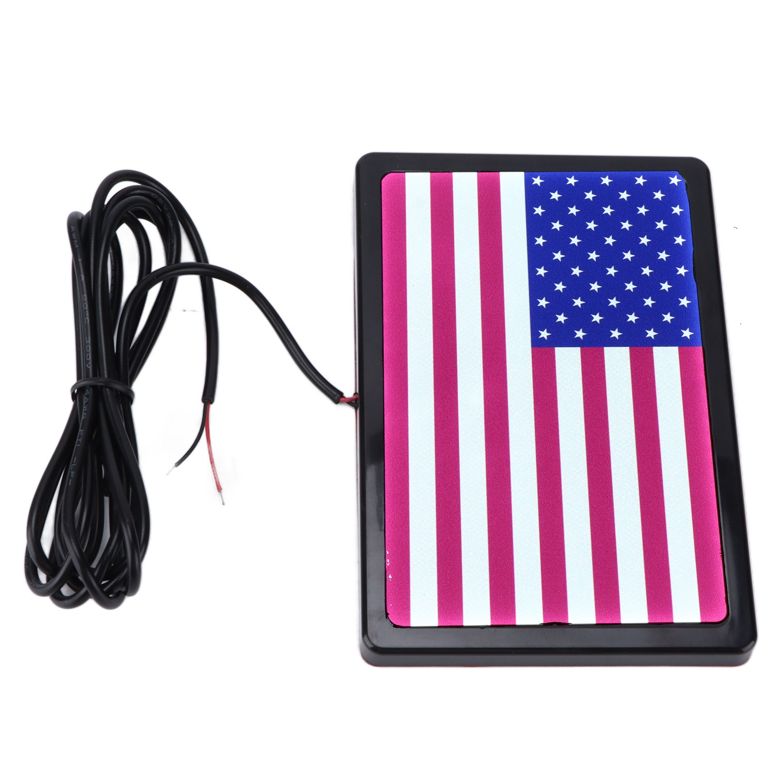 4x6 Zoll 12v Dc Led-leuchten In Form Der Amerikanischen Flagge, Schwarzer Rahmen, Universelles Zubehör Für Motorräder, Utvs, Atvs, Kennzeichenbeleuchtung.