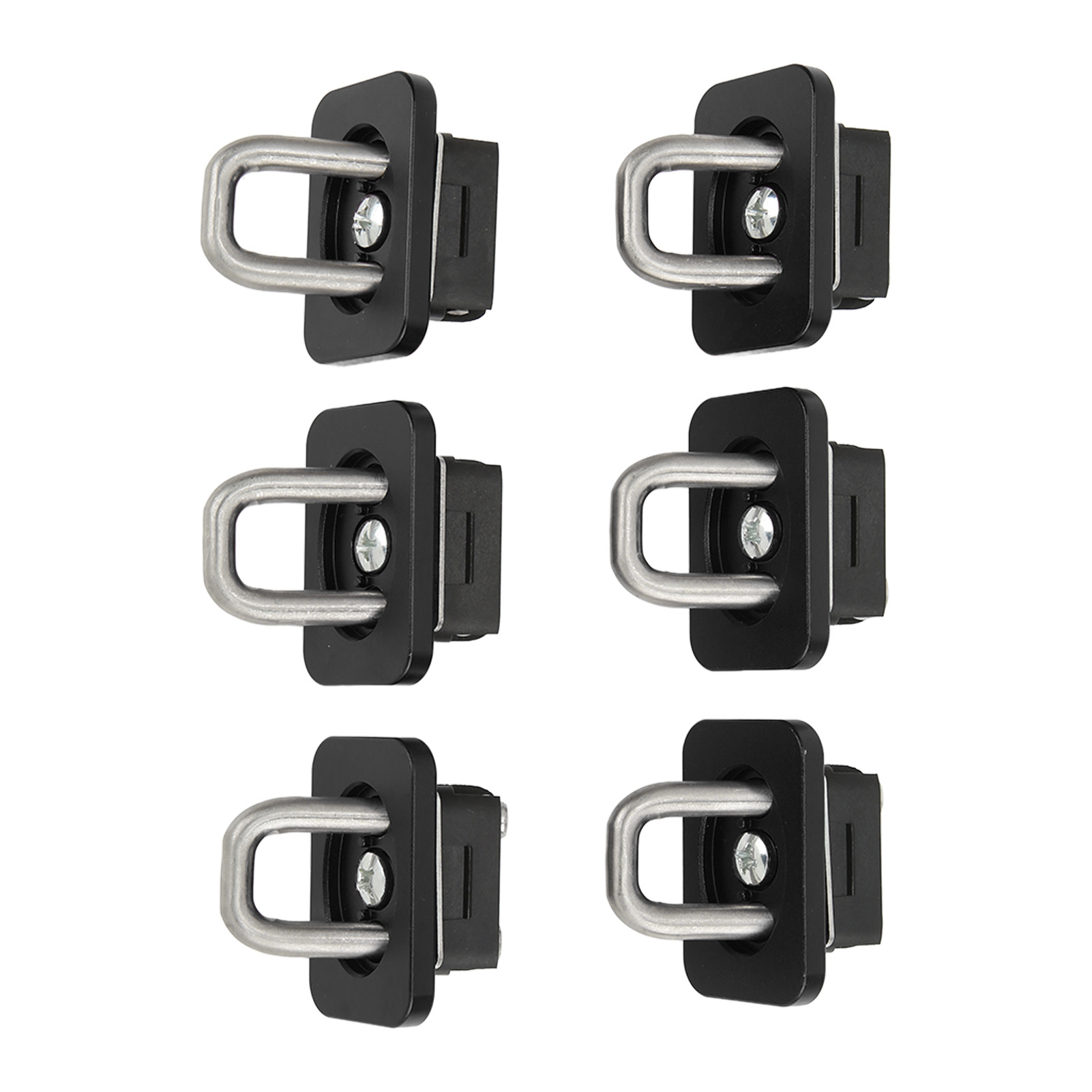 6-teiliges Set Lkw-kipphaken Aus Edelstahl, 1000-pfund-abschleppösen, Kompatibel Mit Chevy Silverado 2007–2021, Schwarz