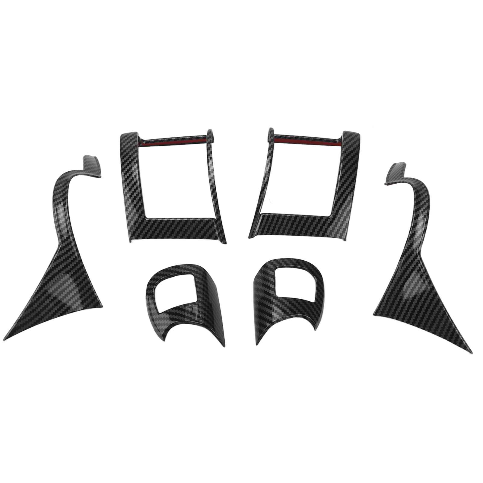 6-teiliges Set Zierleisten Im Carbonfaser-look Für Die Lüftungsdüsen Des Cooper Hatchback F55 F56 F57 (2014–2021)