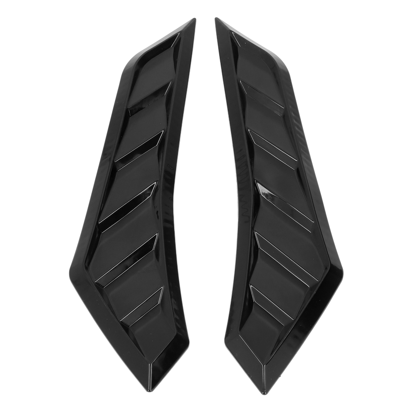 Glänzend Schwarze Motorhaubenentlüftungen, Gummiabdeckung, Universeller Kühlergrill Für Autos, 2-teiliges Set