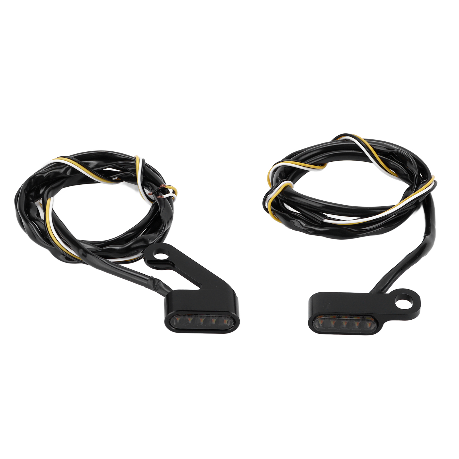 2 Mini-led-eckblinker Für Motorräder, Rostfreie Aluminiumlegierung, Schwarzes Spiegelgehäuse, Motorradzubehör