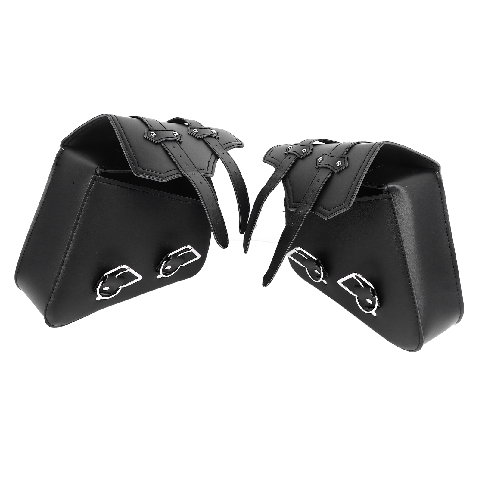2-teiliges Schwarzes Motorrad-seitenkofferset, Wasserdichtes Pu-leder, Großes Fassungsvermögen, Hecktasche Für Motorräder, Wasserabweisendes Gepäck