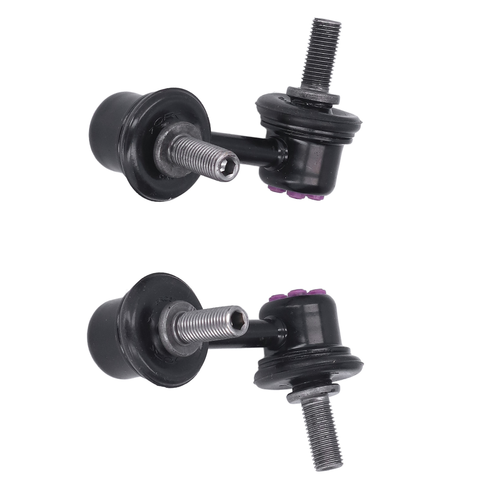 Vorderer Stabilisator X2, Verbindungsachse 51320snaa02 Kompatibel Mit Honda Civic 8. Generation 2005-2012, Fahrgestell-austauschsatz, Schwarze Farbe, Schweißfrei.