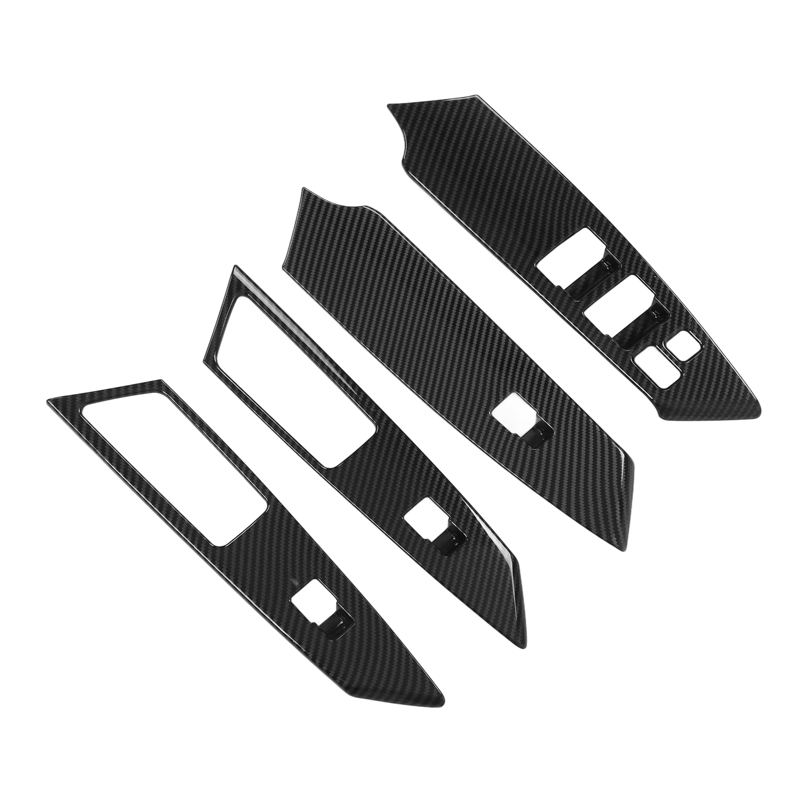 4-teiliges Set Aus Fensterbedienblenden Und Türarmlehnen Aus Kohlefaser, Kompatibel Mit Mitsubishi Pajero/montero/shogun Sport 2019-2021