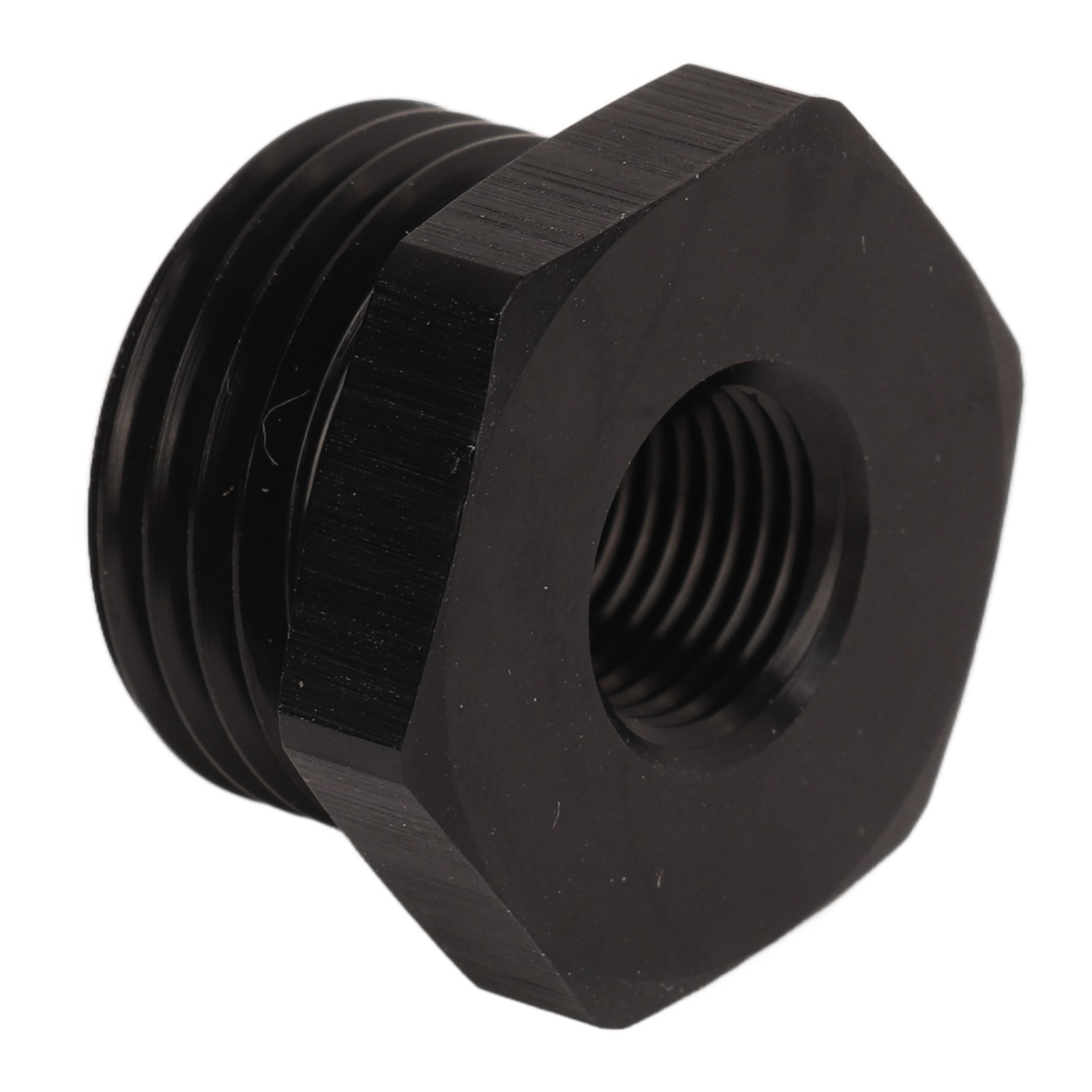 8an Npt 1/8 Zoll Schwarze Aluminium-o-ring-sechskantmutter Für Automobile, Fahrzeugbefestigungen, Gewindeverbindungen, Hochfeste Sechskantschraube.