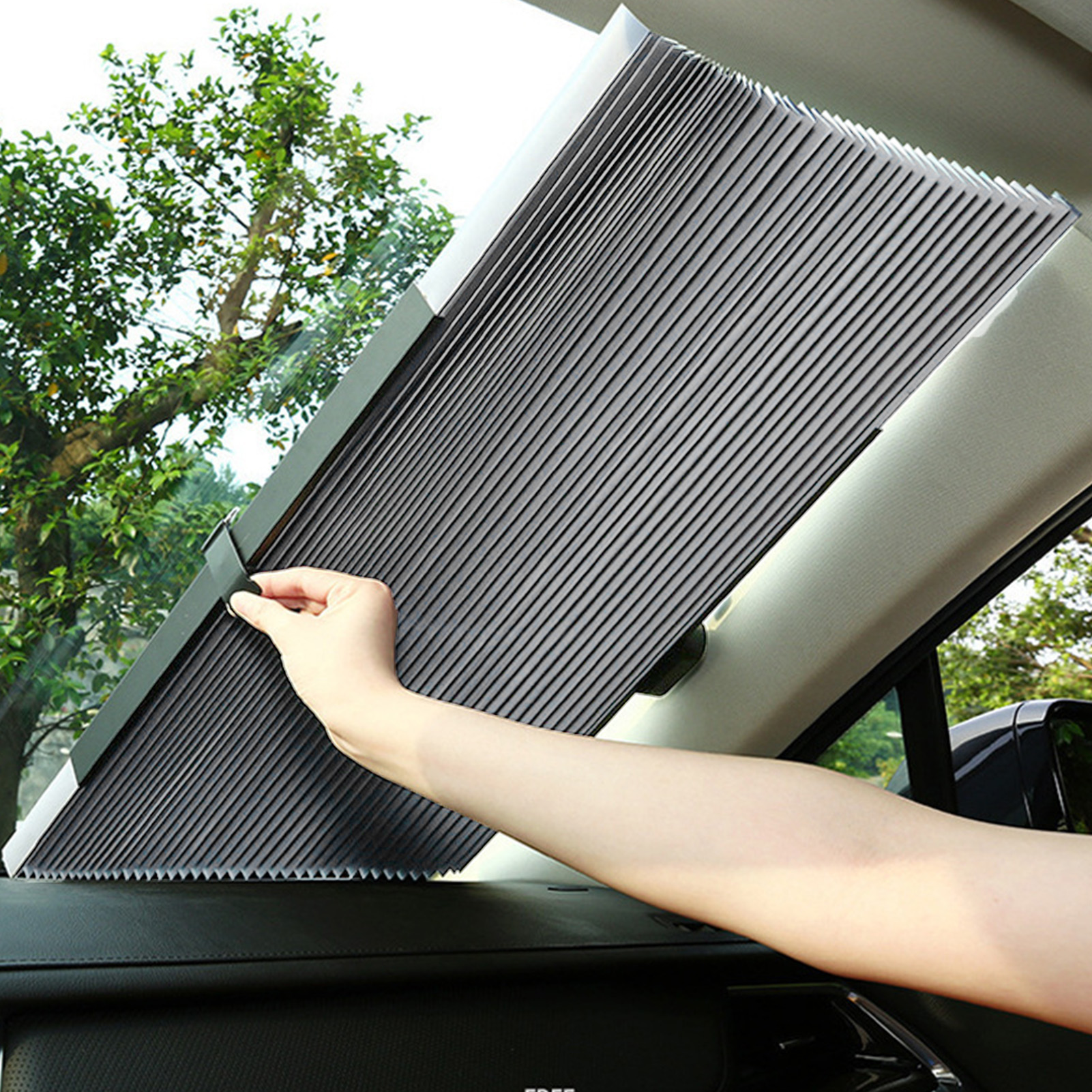 Einziehbarer Sonnenschutz Fürs Auto, Uv-schutz, Hitzebeständig, Faltbarer Verdunkelungsrollo Für Den Fahrzeuginnenraum, 80 Cm/31,5 Zoll, Einziehbarer Sonnenschutz