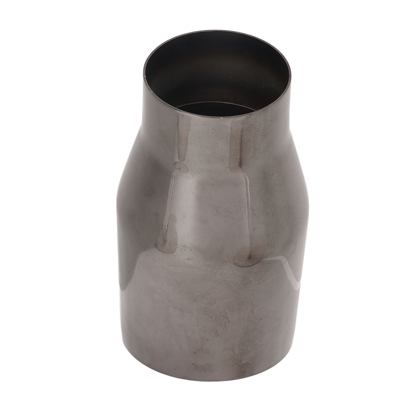 Auspuffendrohr Aus Schwarzem Edelstahl, 60 Mm Einlass, 89 Mm Auslass, Einzelrohradapter, Elegante Ausführung Für Pkw