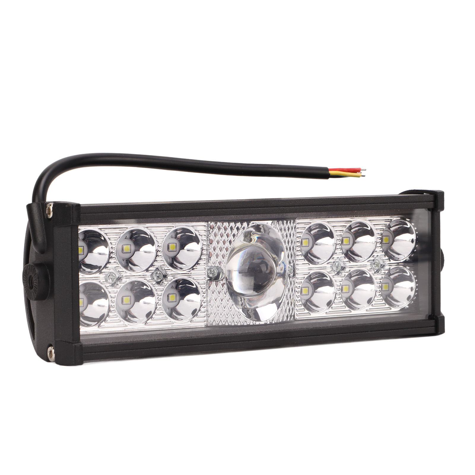 120-w-led-arbeitsleuchte (12000 Lm, 10 Zoll), Weiß Und Gelb, Ip67 Wasserdicht, Geländelampe Mit Halterung, Leistungsstarkes Fahrlicht
